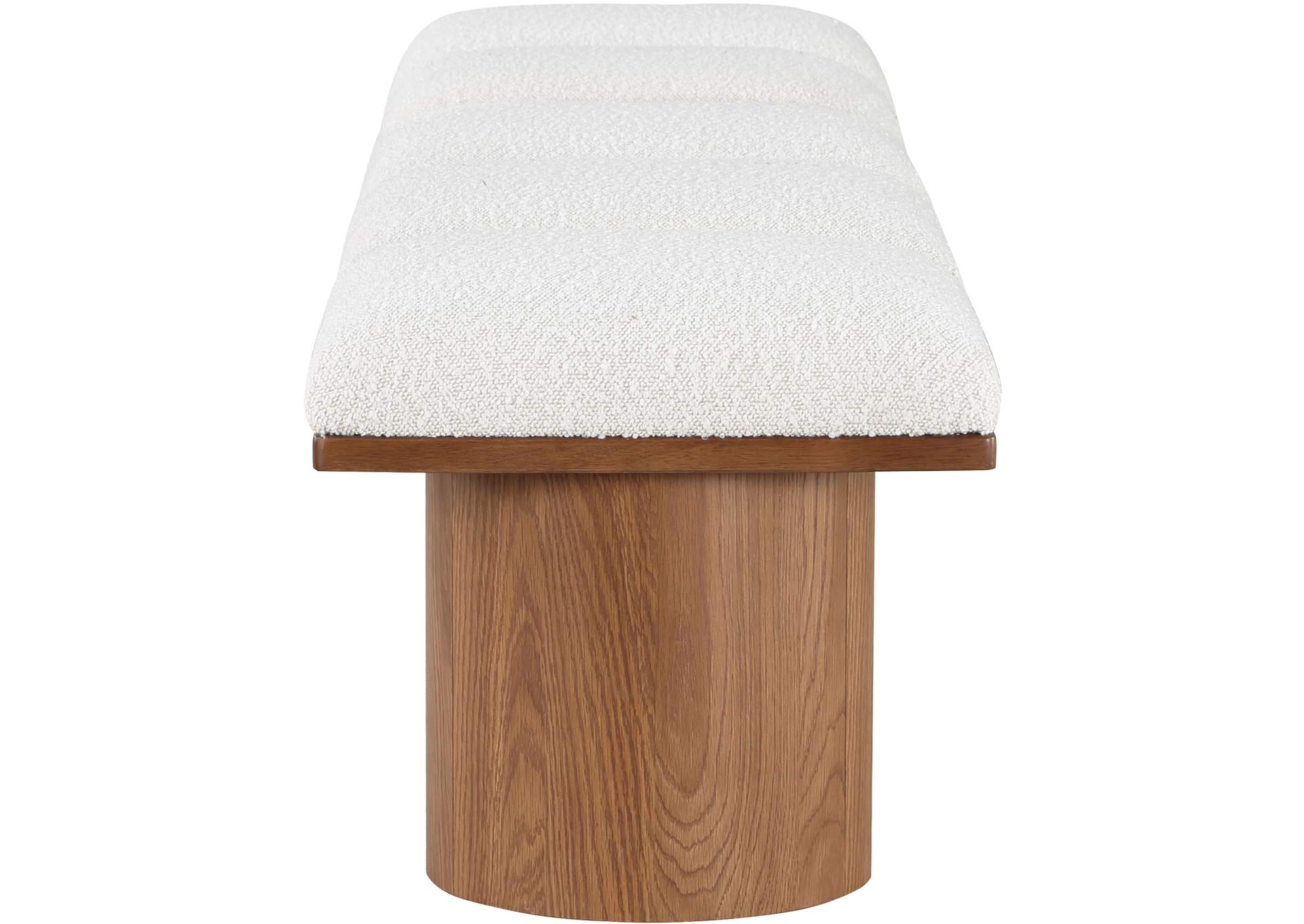 Pavilion Cream Boucle Fabric Bench,Meridian Furniture