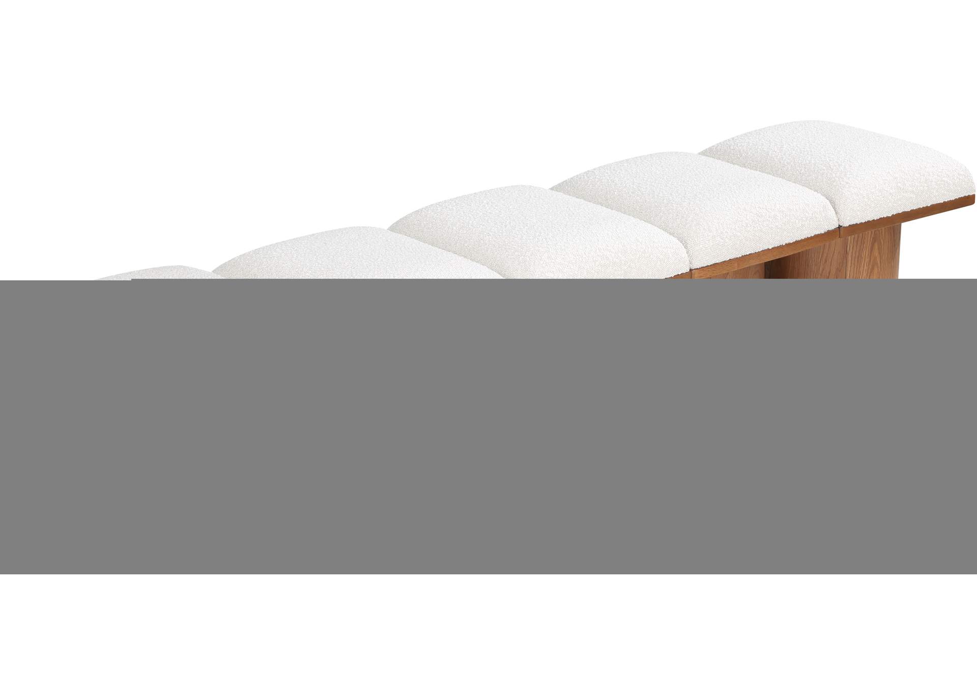 Pavilion Cream Boucle Fabric Bench,Meridian Furniture