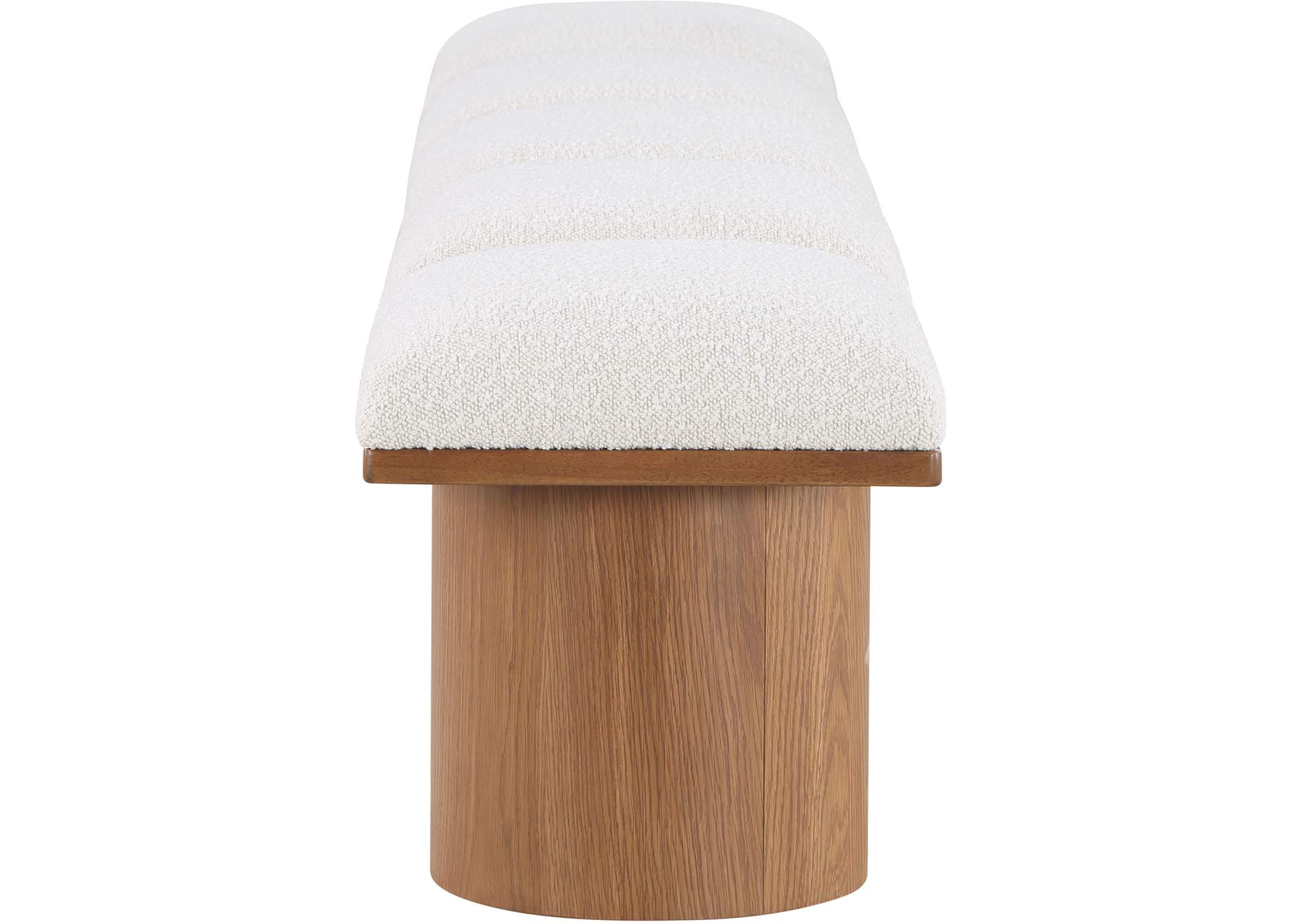 Pavilion Cream Boucle Fabric Bench,Meridian Furniture