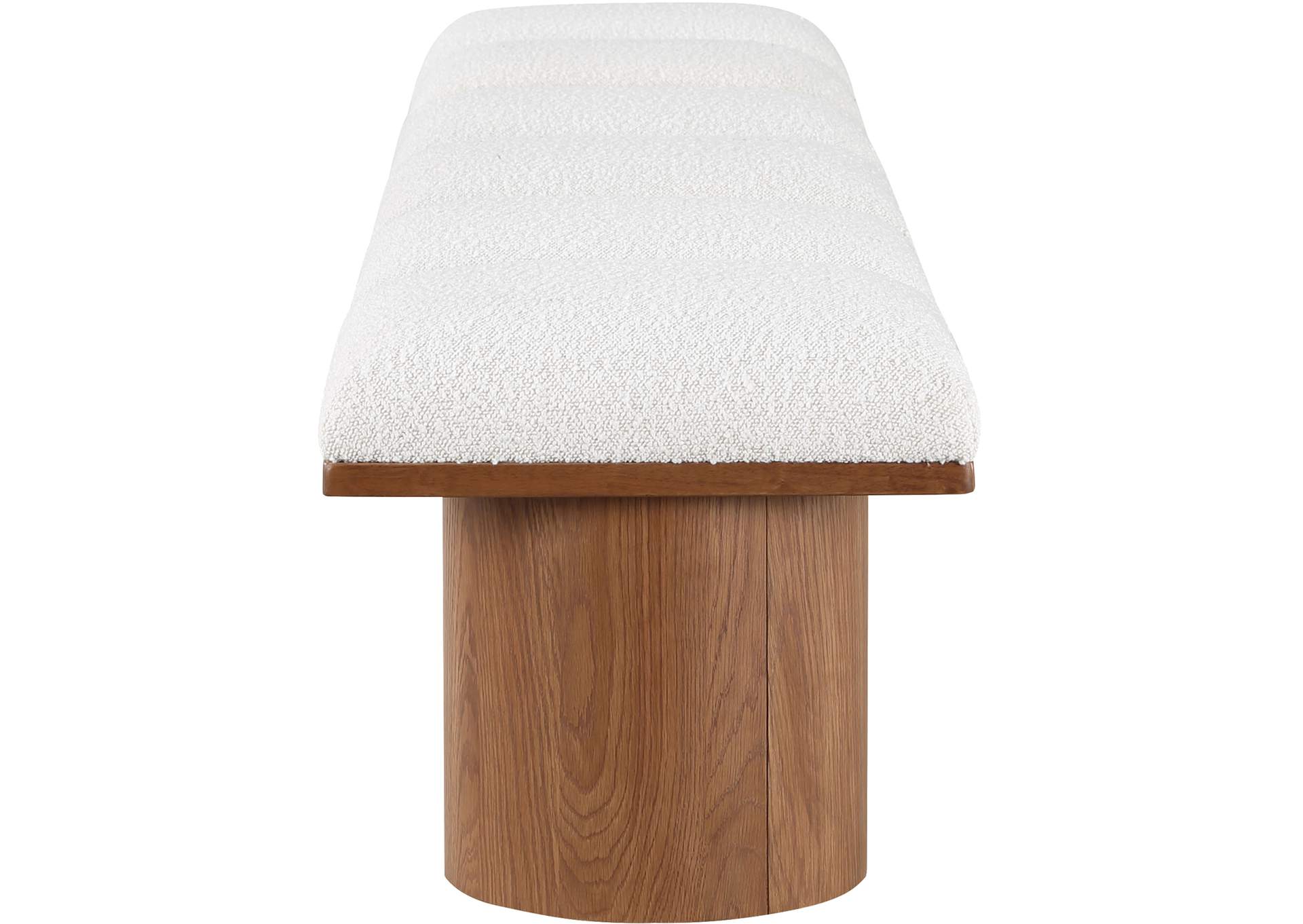 Pavilion Cream Boucle Fabric Bench,Meridian Furniture