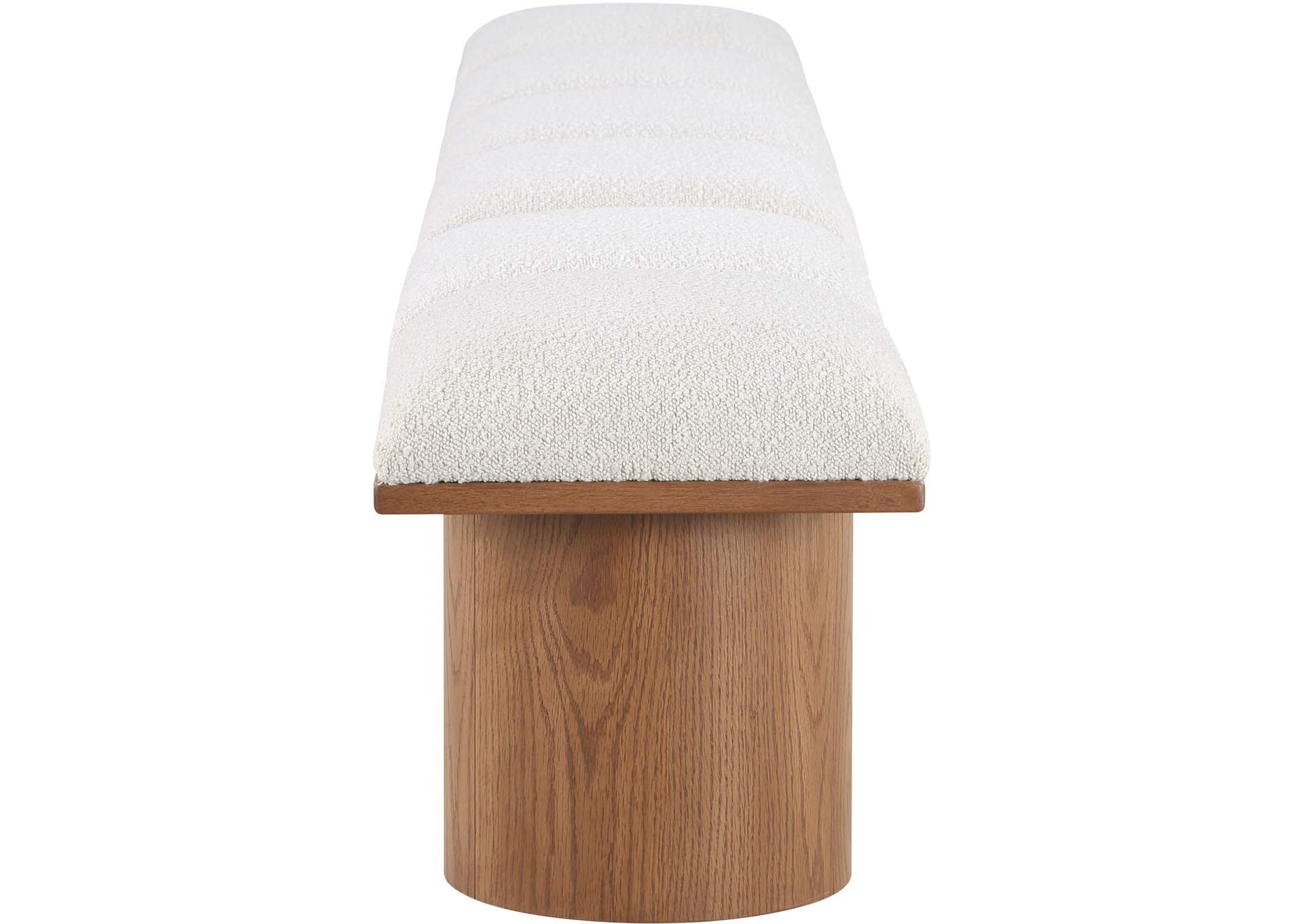 Pavilion Cream Boucle Fabric Bench,Meridian Furniture