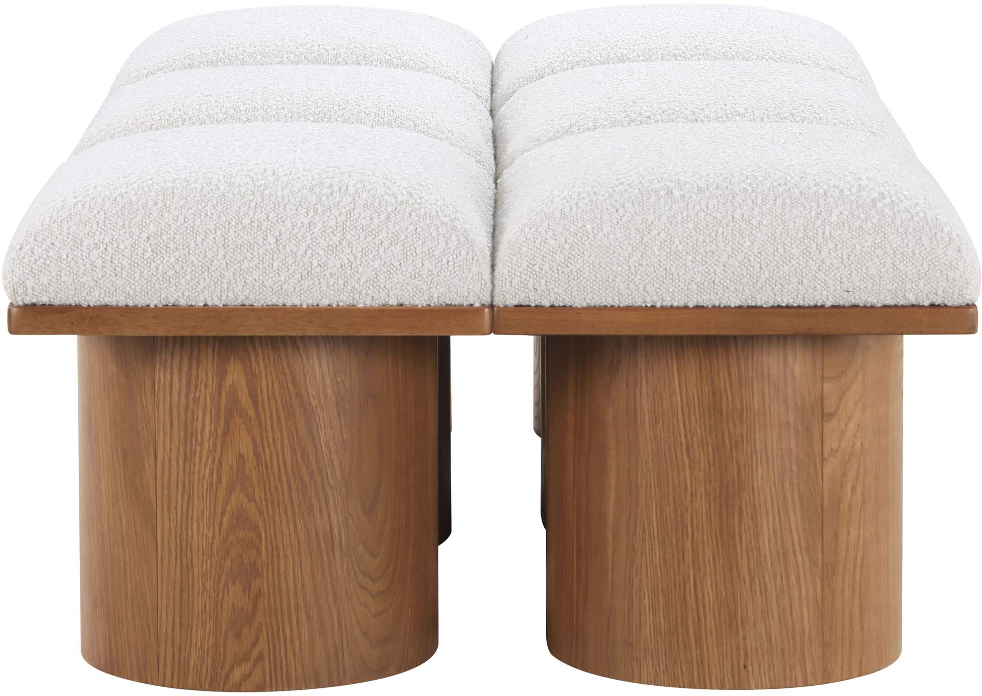 Pavilion Cream Boucle Fabric Bench,Meridian Furniture