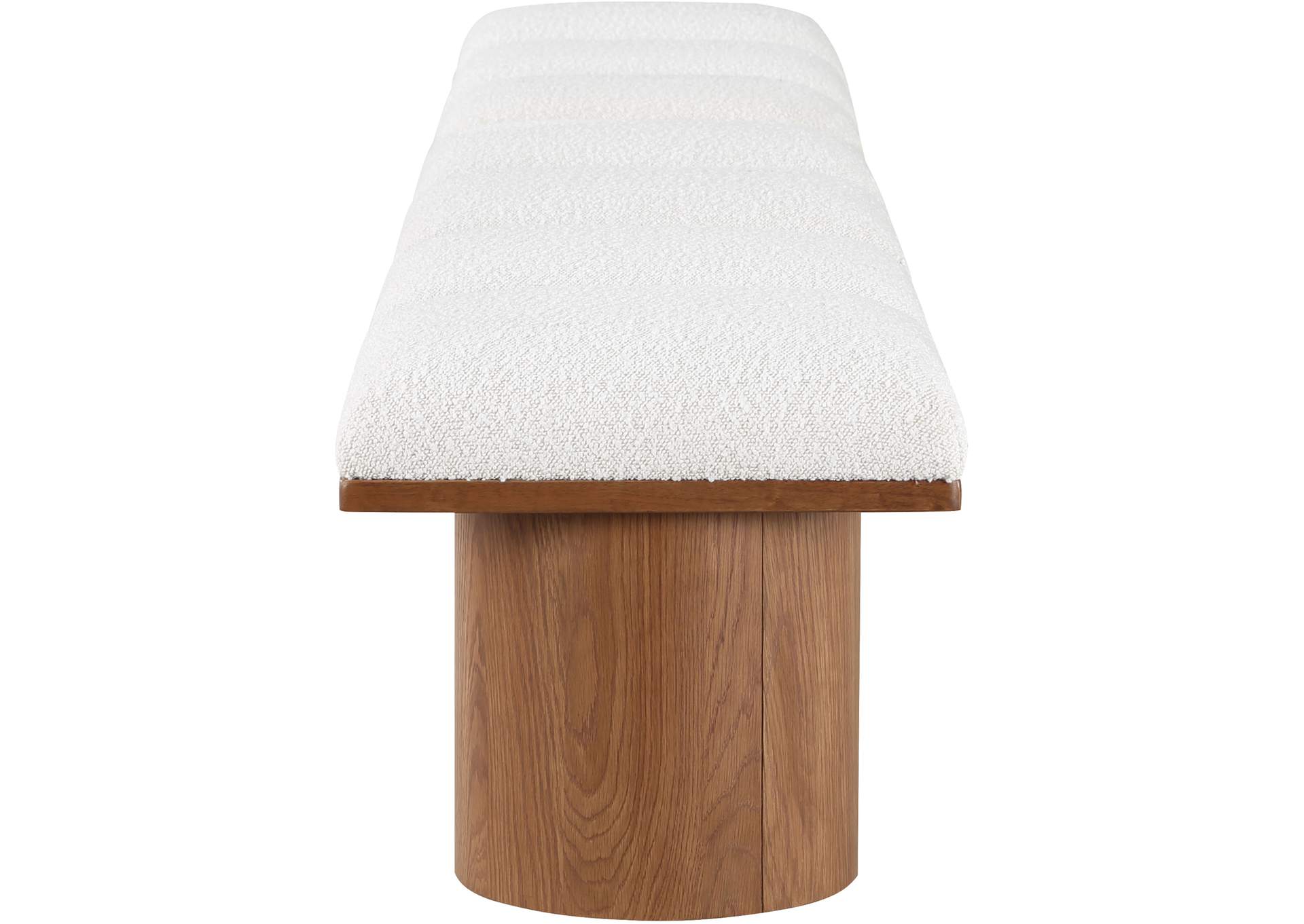 Pavilion Cream Boucle Fabric Bench,Meridian Furniture