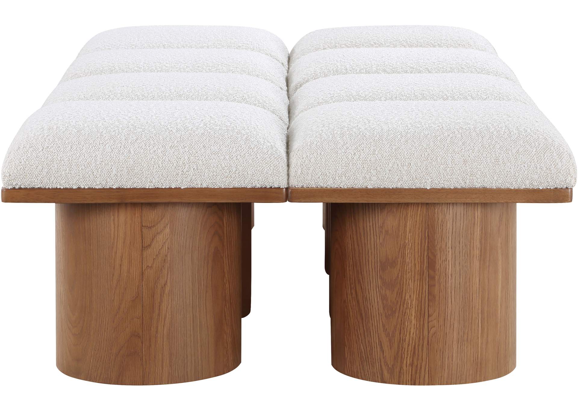 Pavilion Cream Boucle Fabric Bench,Meridian Furniture