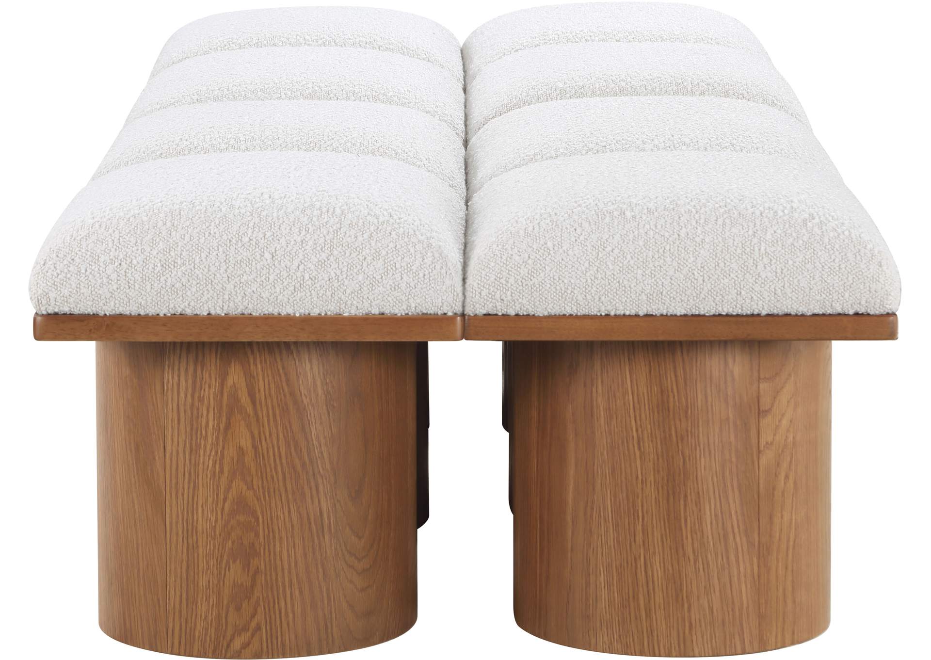 Pavilion Cream Boucle Fabric Bench,Meridian Furniture