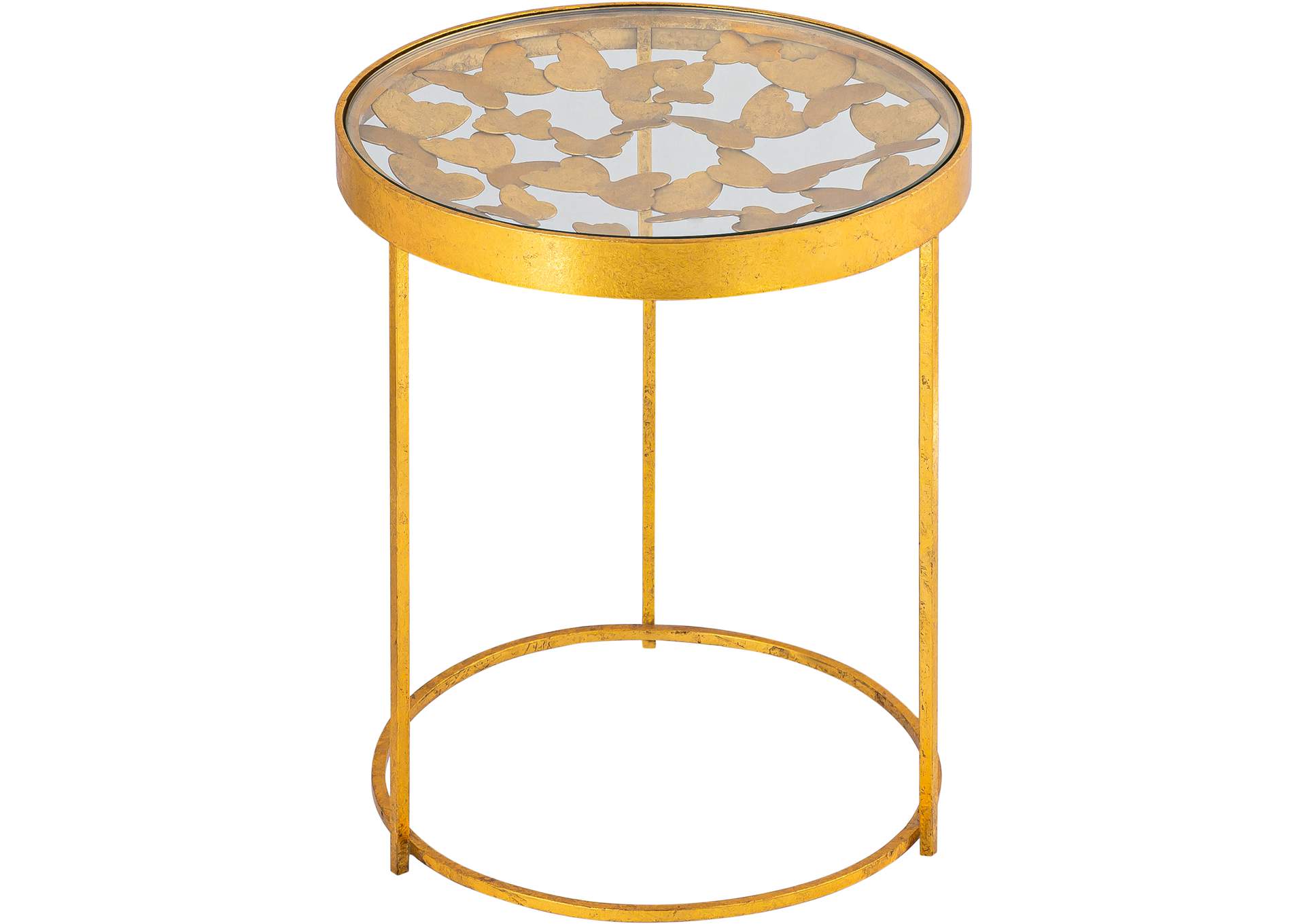 Butterfly Gold End Table,Meridian Furniture