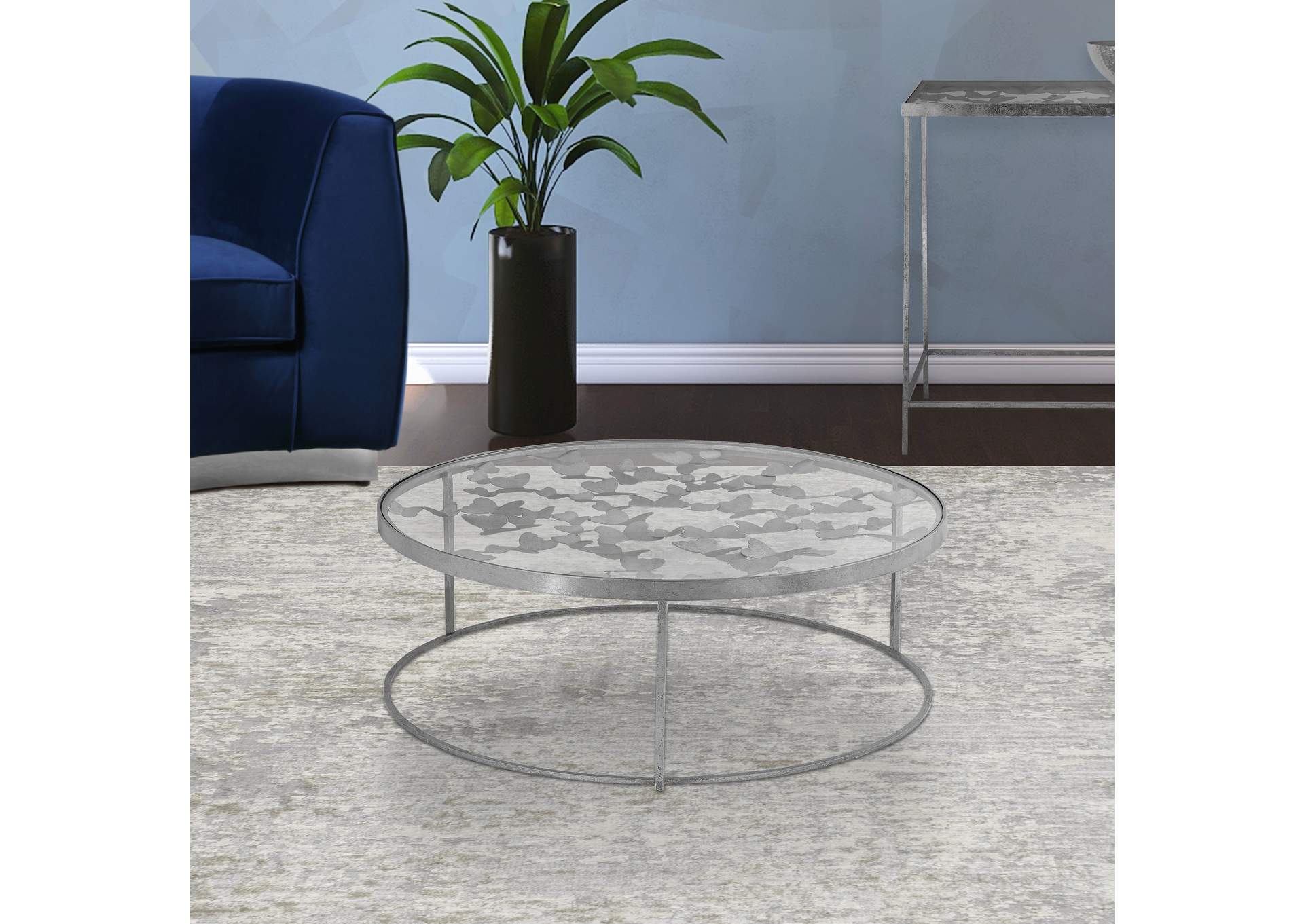 Butterfly Silver Coffee Table,Meridian Furniture