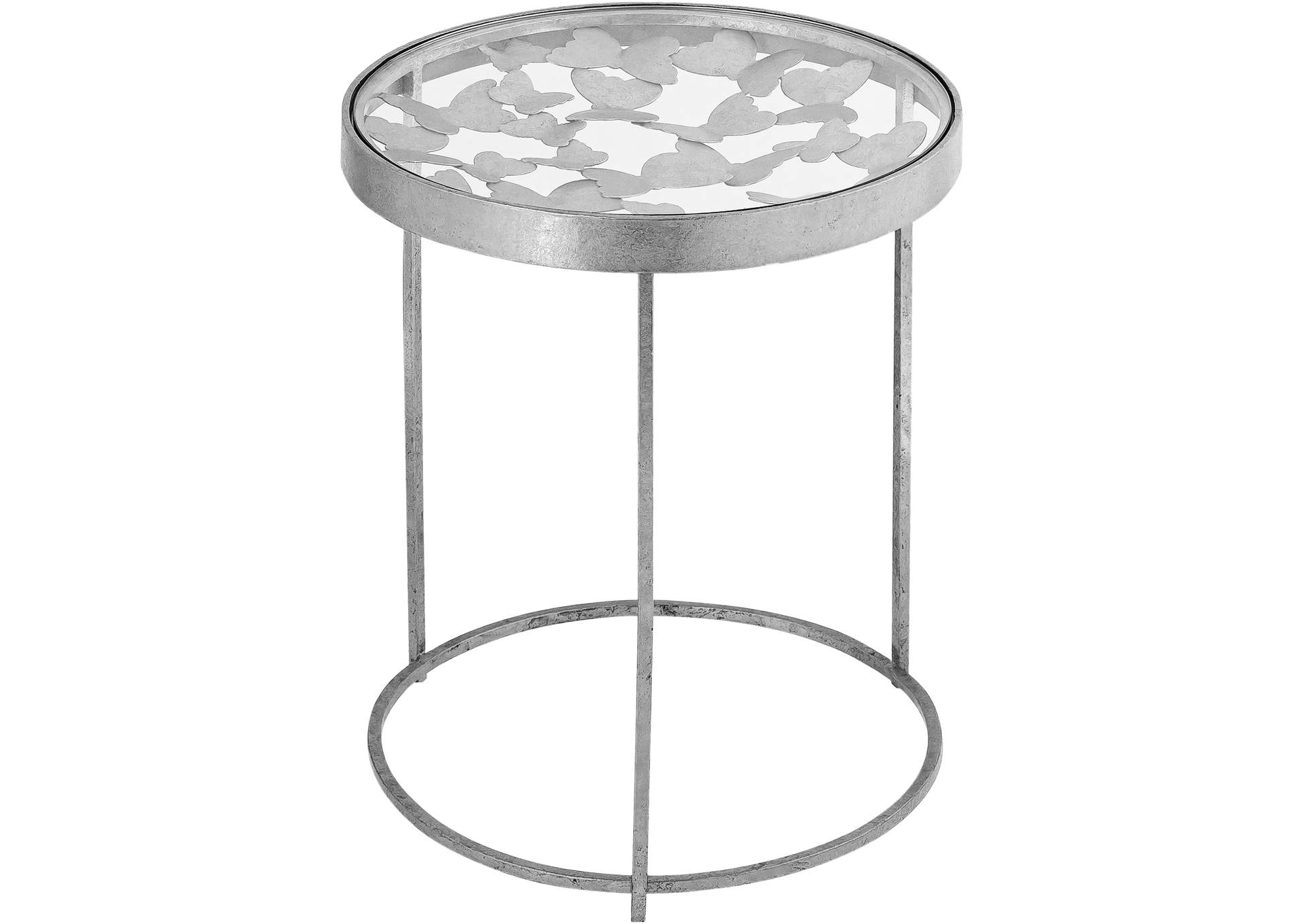 Butterfly Silver End Table,Meridian Furniture