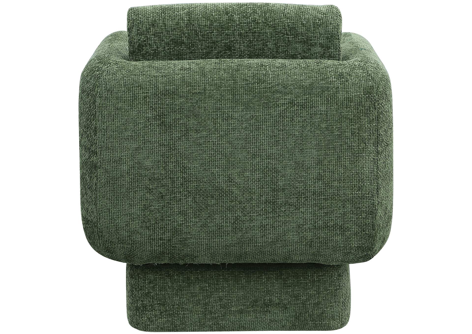 Alessandra Green Chenille Fabric Swivel Accent Chair,Meridian Furniture