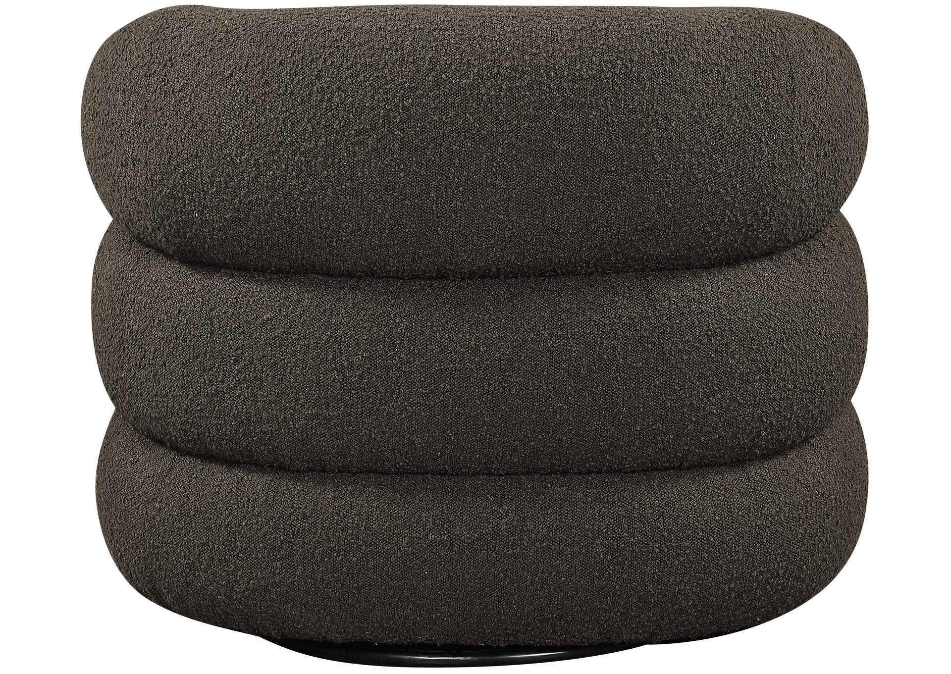 Roxbury Brown Boucle Fabric Swivel Accent Chair,Meridian Furniture
