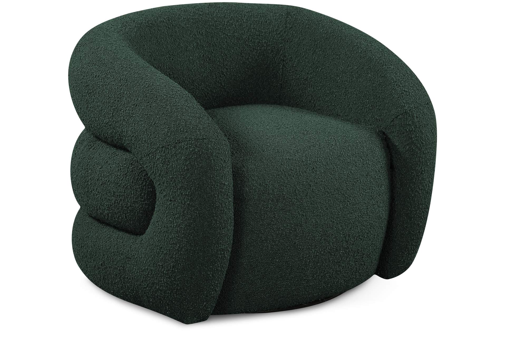 Roxbury Green Boucle Fabric Swivel Accent Chair,Meridian Furniture