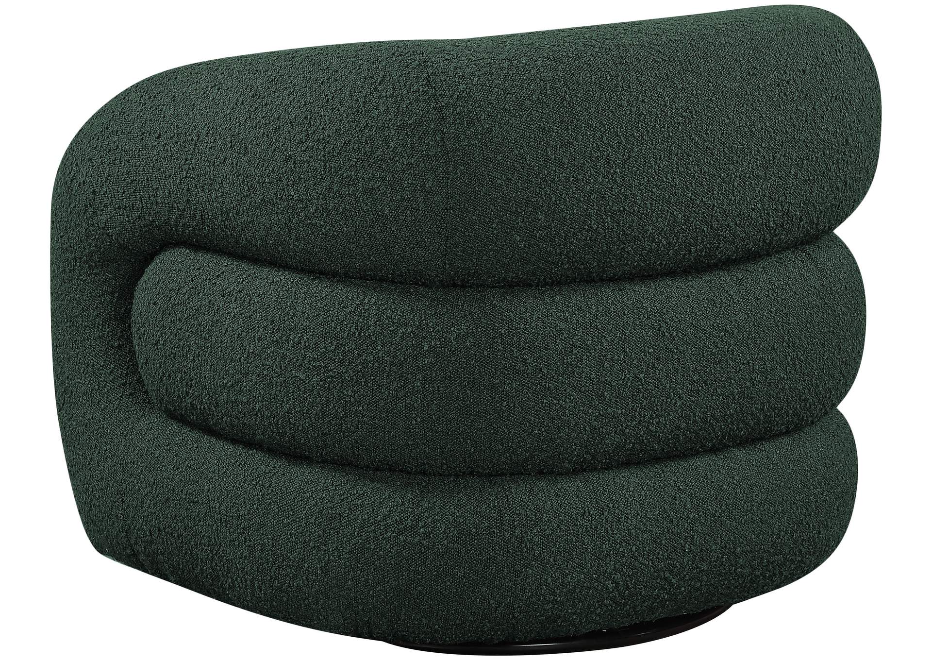 Roxbury Green Boucle Fabric Swivel Accent Chair,Meridian Furniture