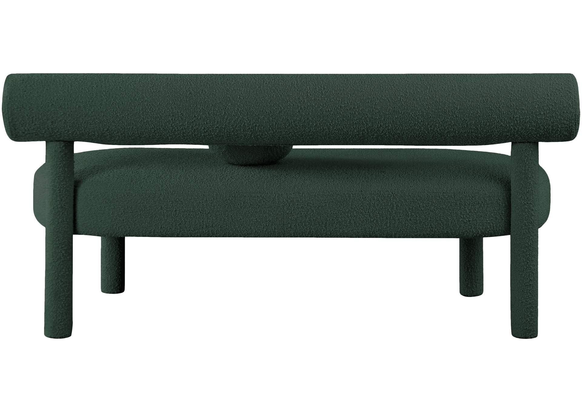 Parlor Green Boucle Fabric Bench,Meridian Furniture