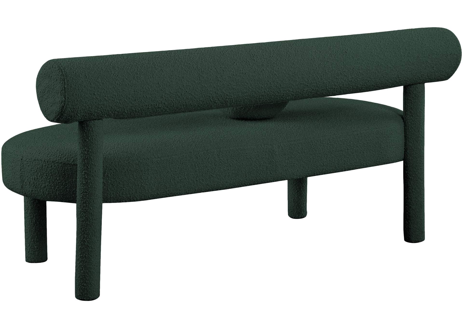 Parlor Green Boucle Fabric Bench,Meridian Furniture