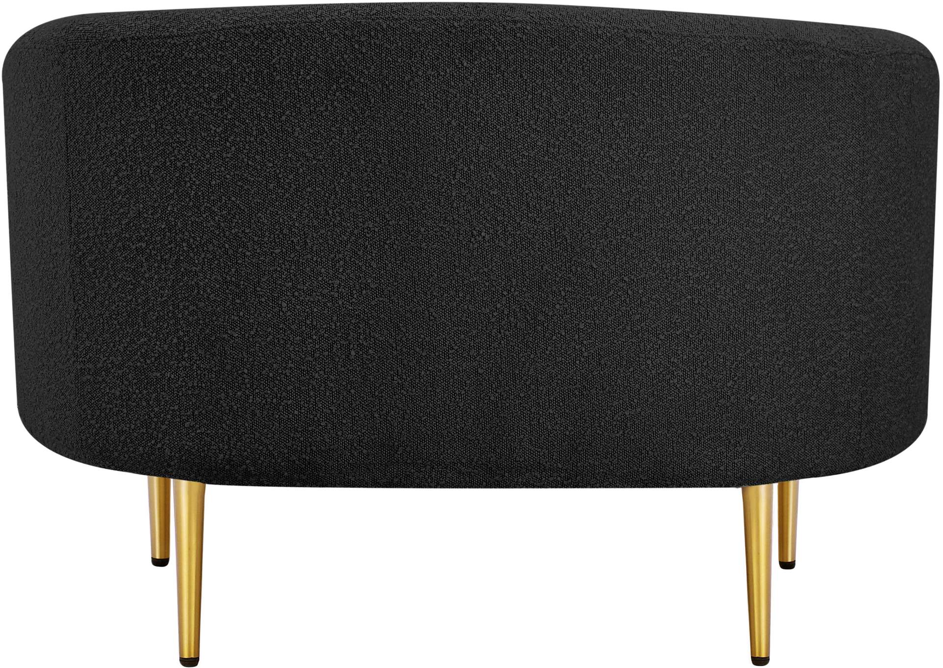 Ritz Black Boucle Fabric Chair,Meridian Furniture