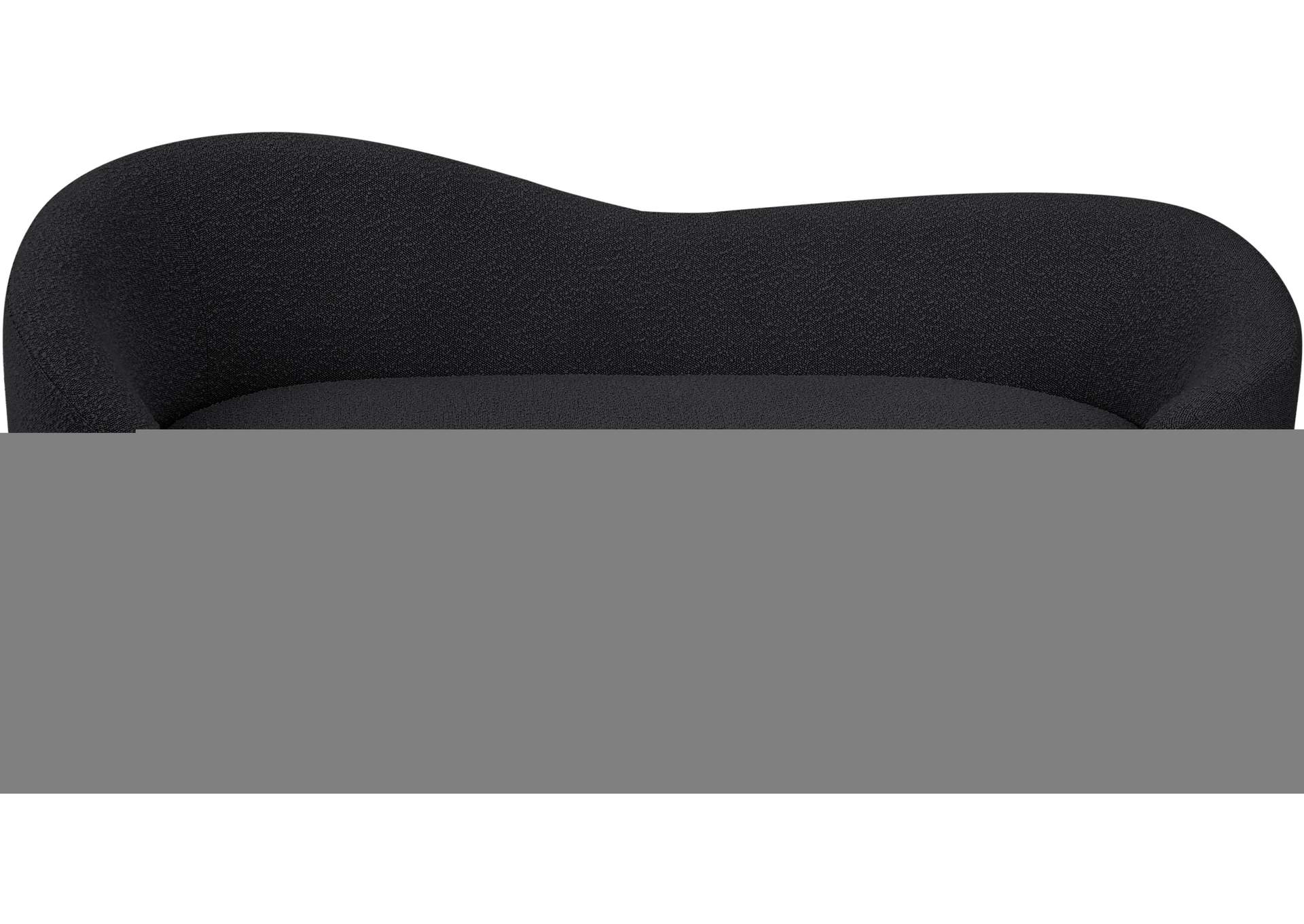 Ritz Black Boucle Fabric Loveseat,Meridian Furniture