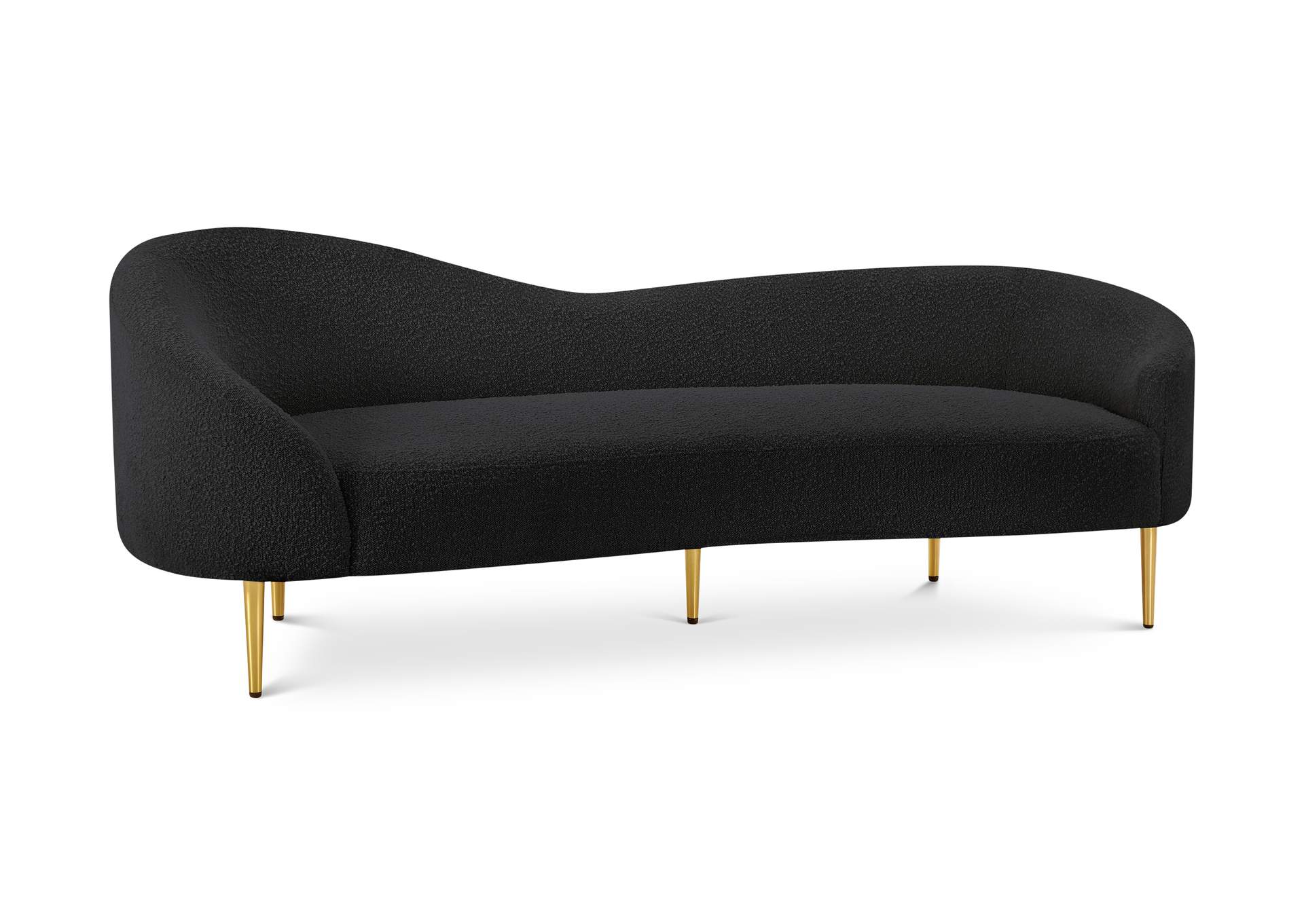 Ritz Black Boucle Fabric Sofa,Meridian Furniture