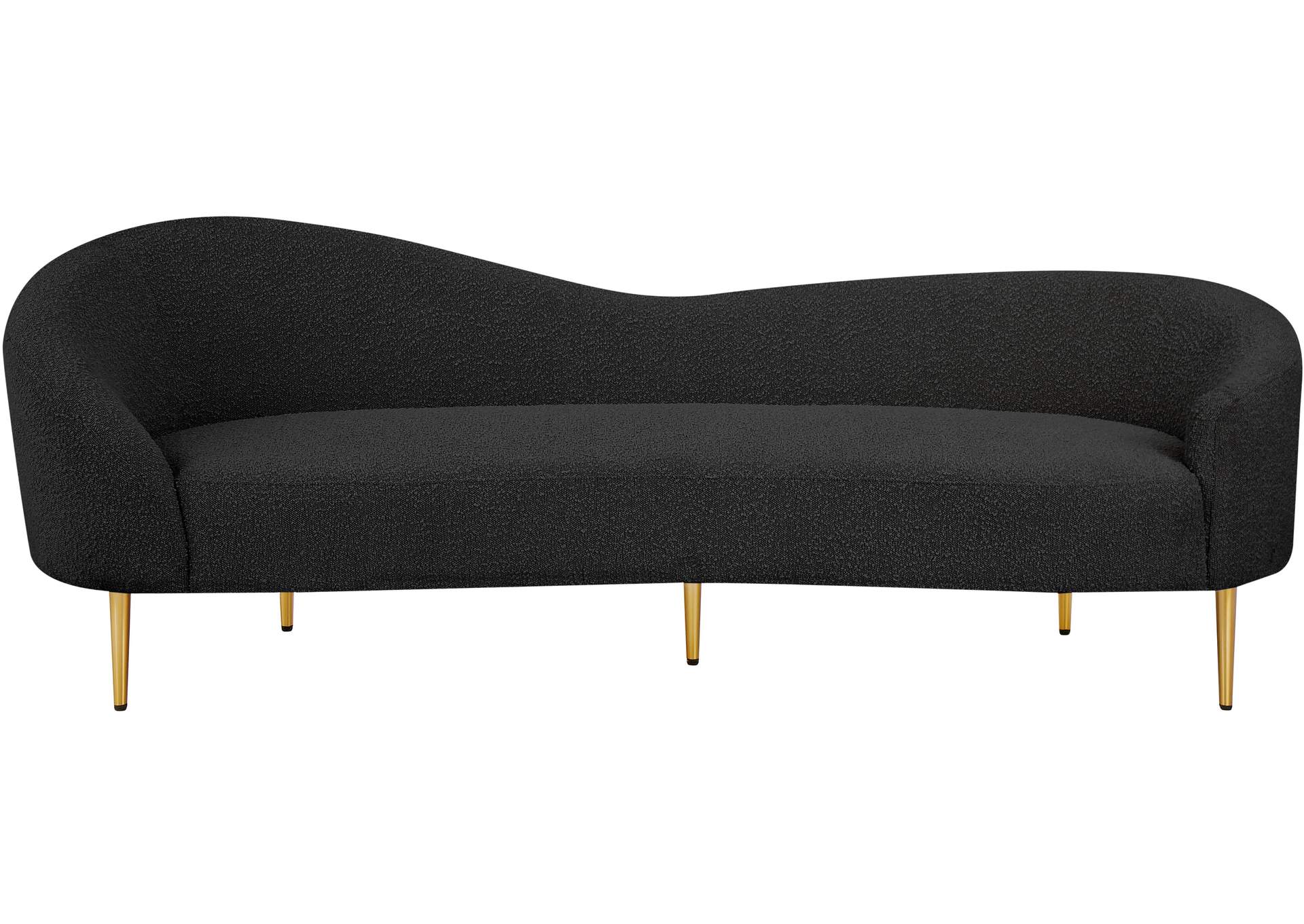 Ritz Black Boucle Fabric Sofa,Meridian Furniture