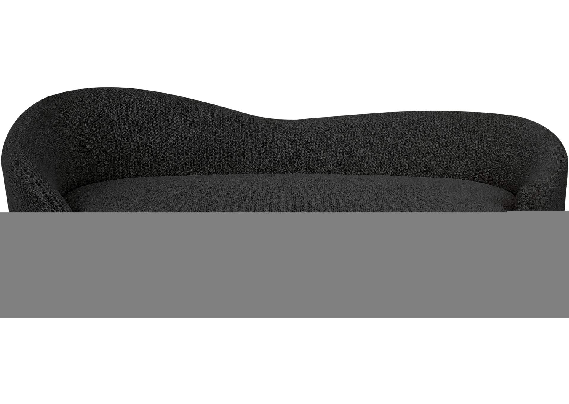 Ritz Black Boucle Fabric Sofa,Meridian Furniture