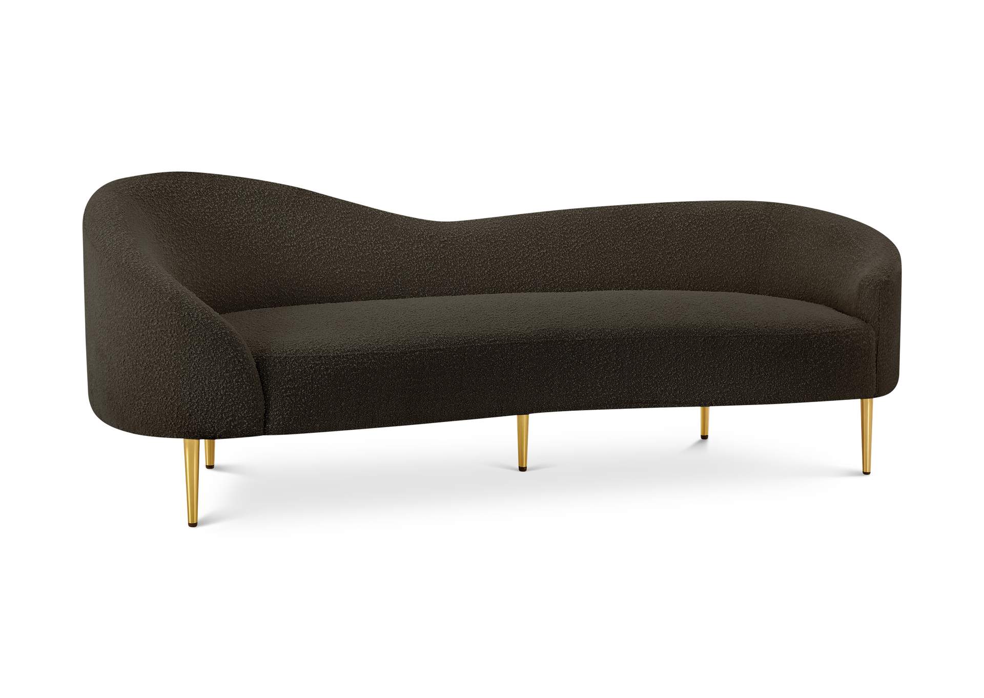 Ritz Brown Boucle Fabric Sofa,Meridian Furniture