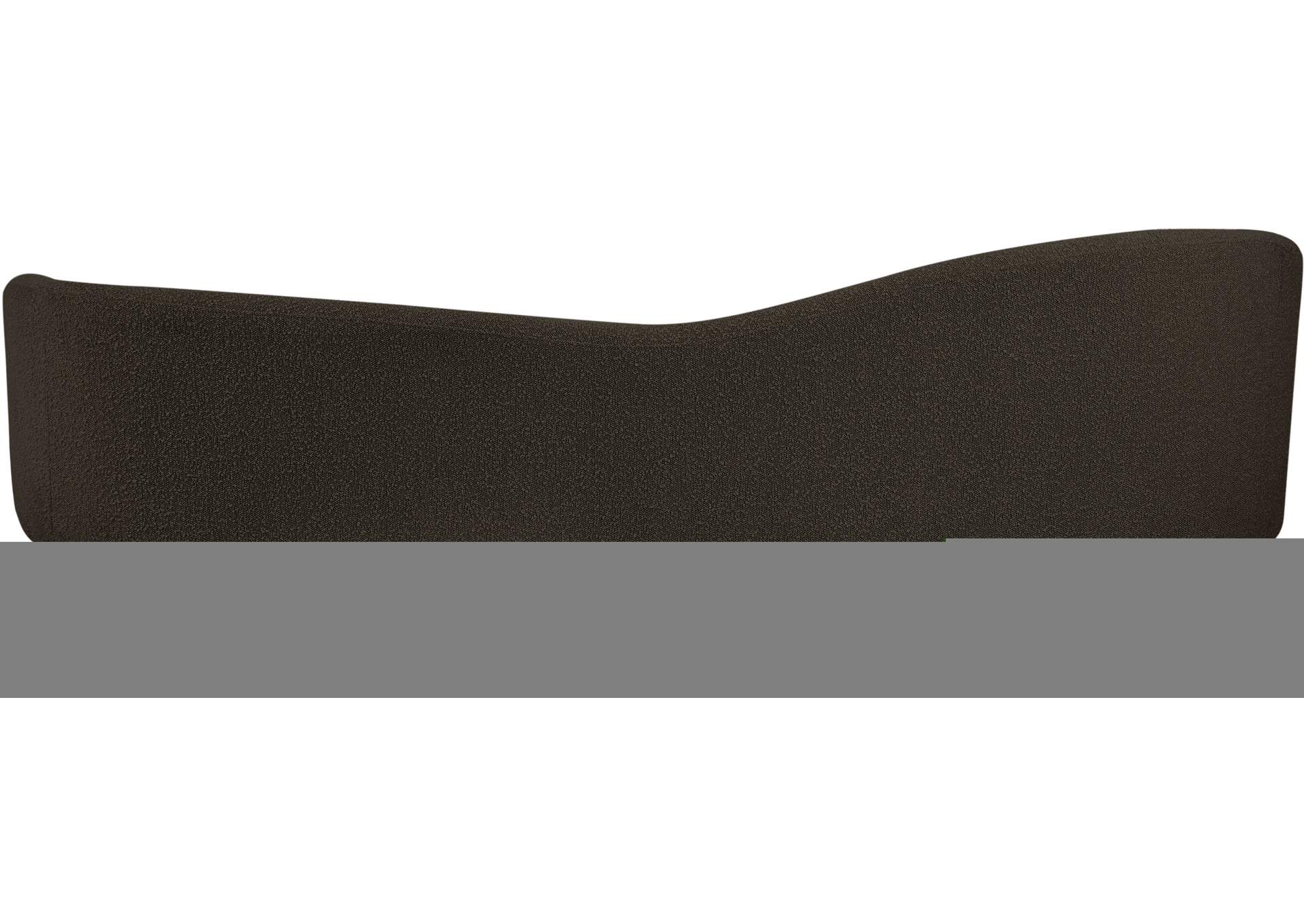 Ritz Brown Boucle Fabric Sofa,Meridian Furniture