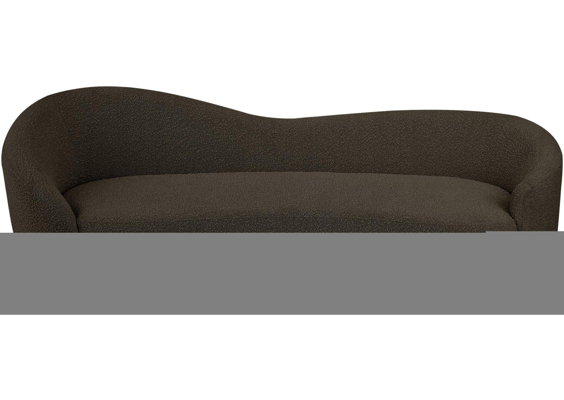 Ritz Brown Boucle Fabric Sofa,Meridian Furniture
