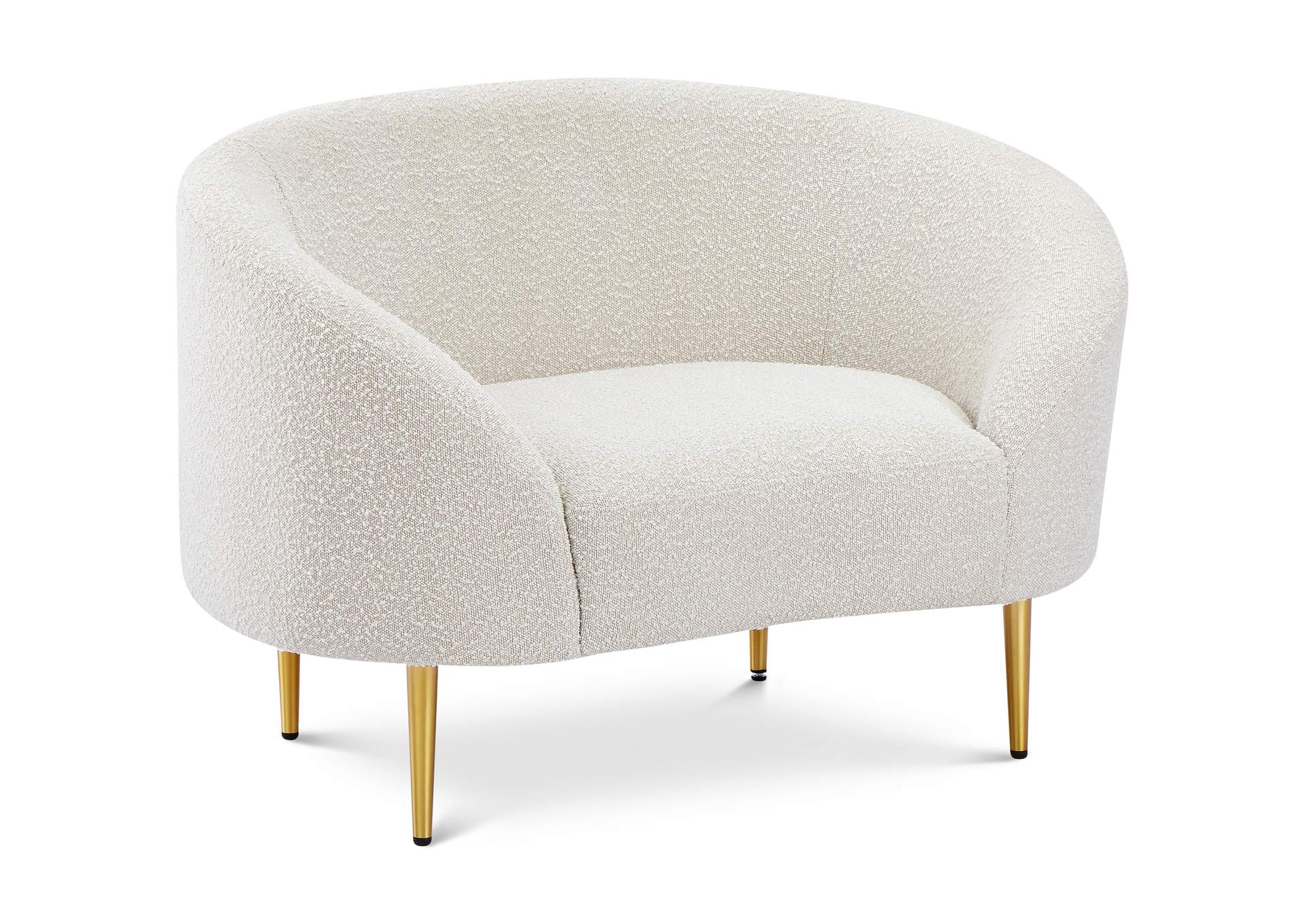Ritz Cream Boucle Fabric Chair,Meridian Furniture