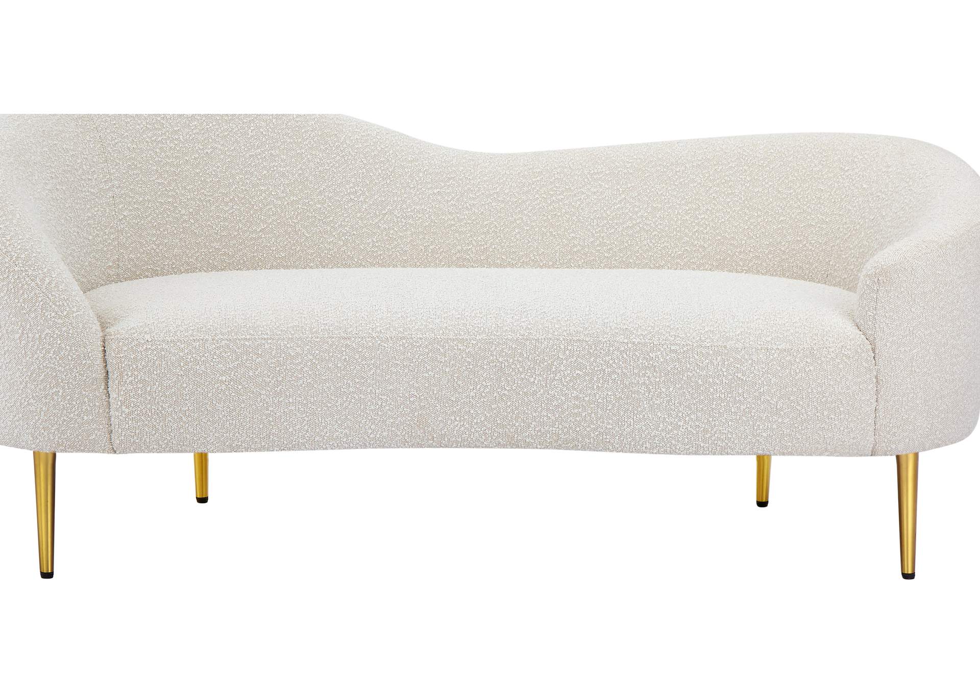 Ritz Cream Boucle Fabric Loveseat,Meridian Furniture