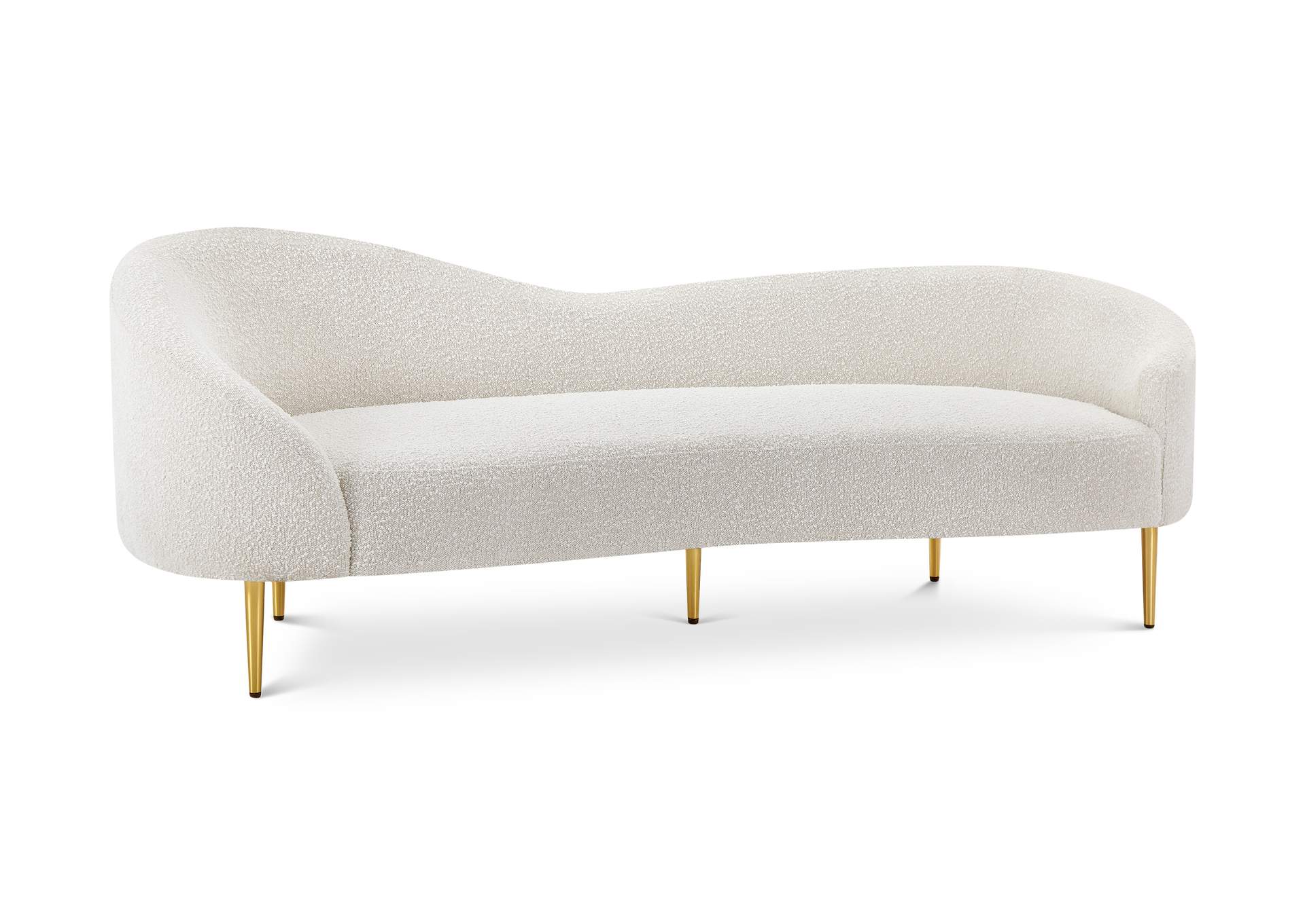 Ritz Cream Boucle Fabric Sofa,Meridian Furniture