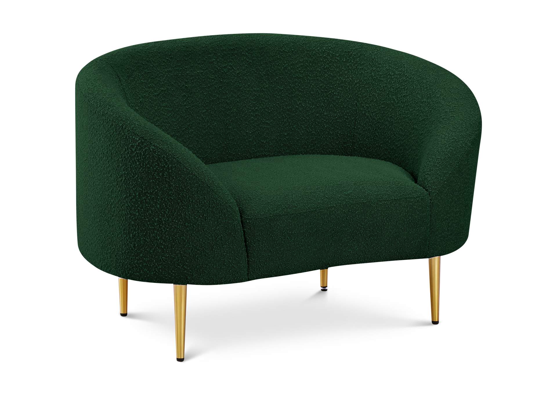 Ritz Green Boucle Fabric Chair,Meridian Furniture
