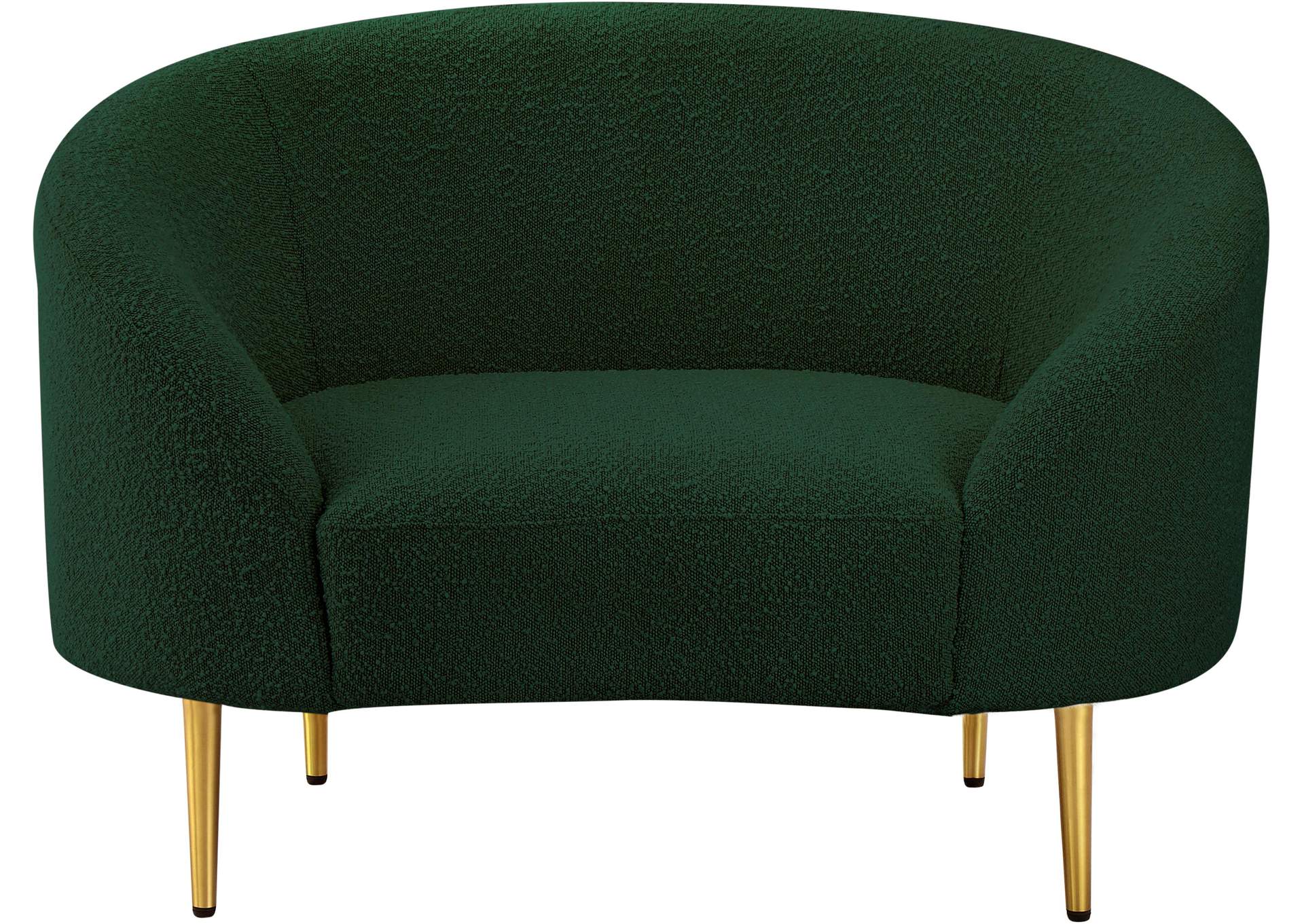Ritz Green Boucle Fabric Chair,Meridian Furniture