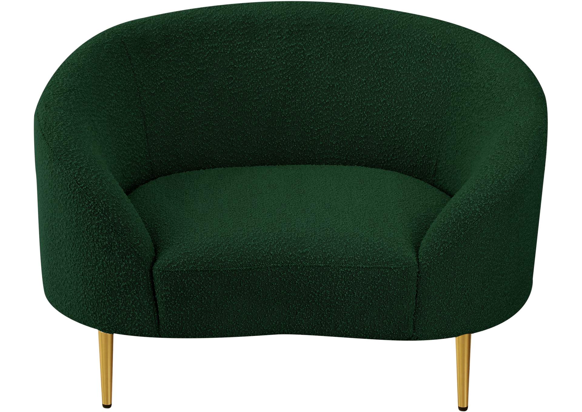 Ritz Green Boucle Fabric Chair,Meridian Furniture