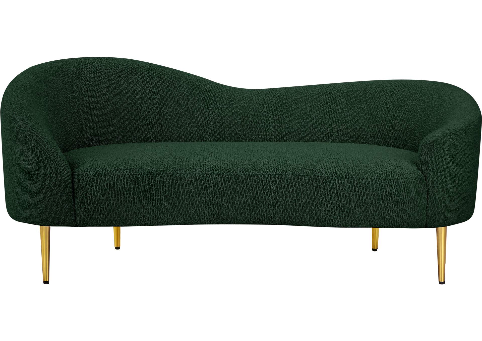Ritz Green Boucle Fabric Loveseat,Meridian Furniture