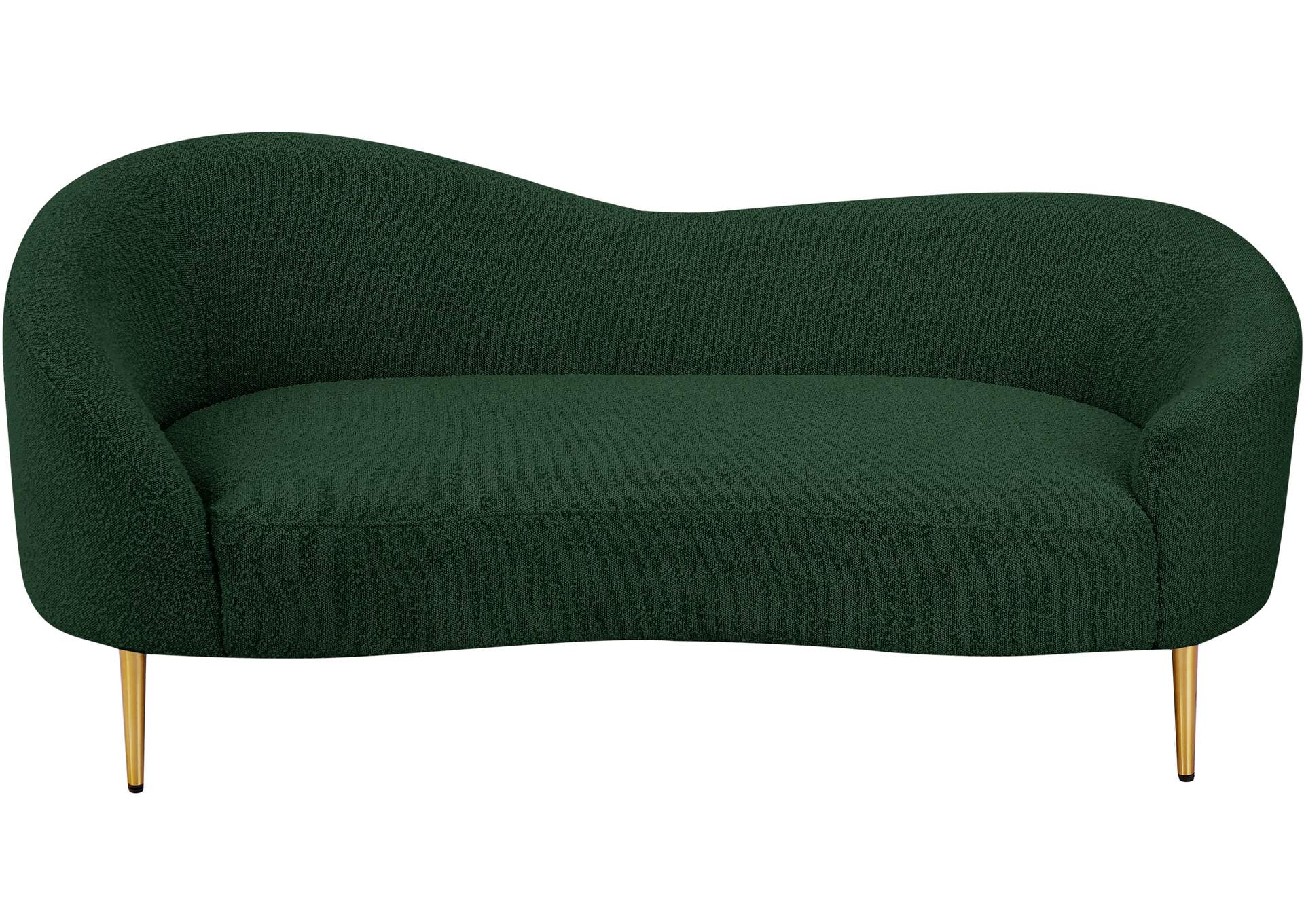 Ritz Green Boucle Fabric Loveseat,Meridian Furniture