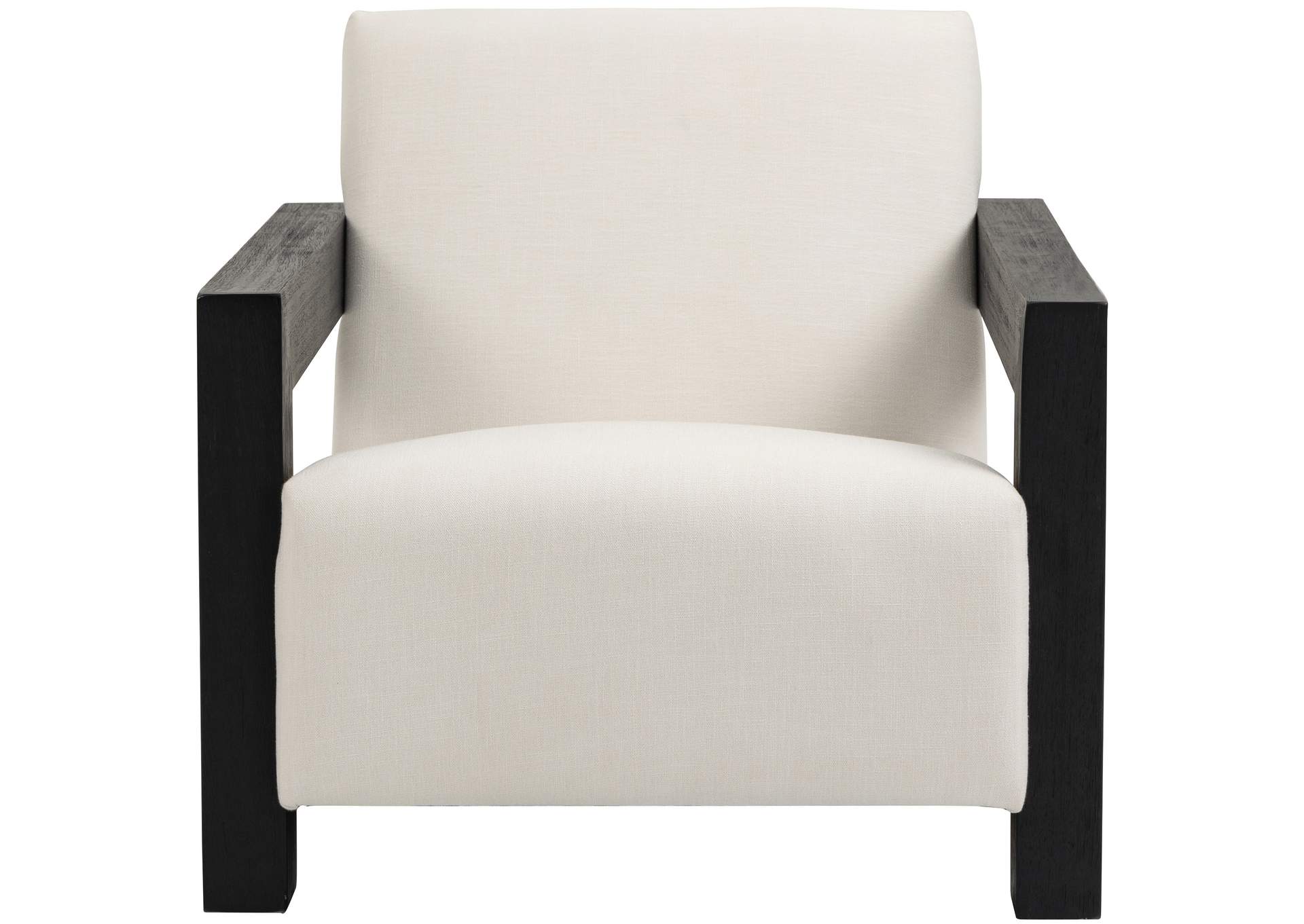 Ward Cream Linen Textured Fabric Accent Chair,Meridian Furniture