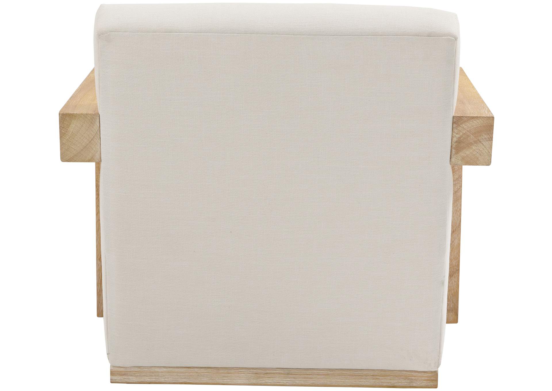 Ward Cream Linen Textured Fabric Accent Chair,Meridian Furniture