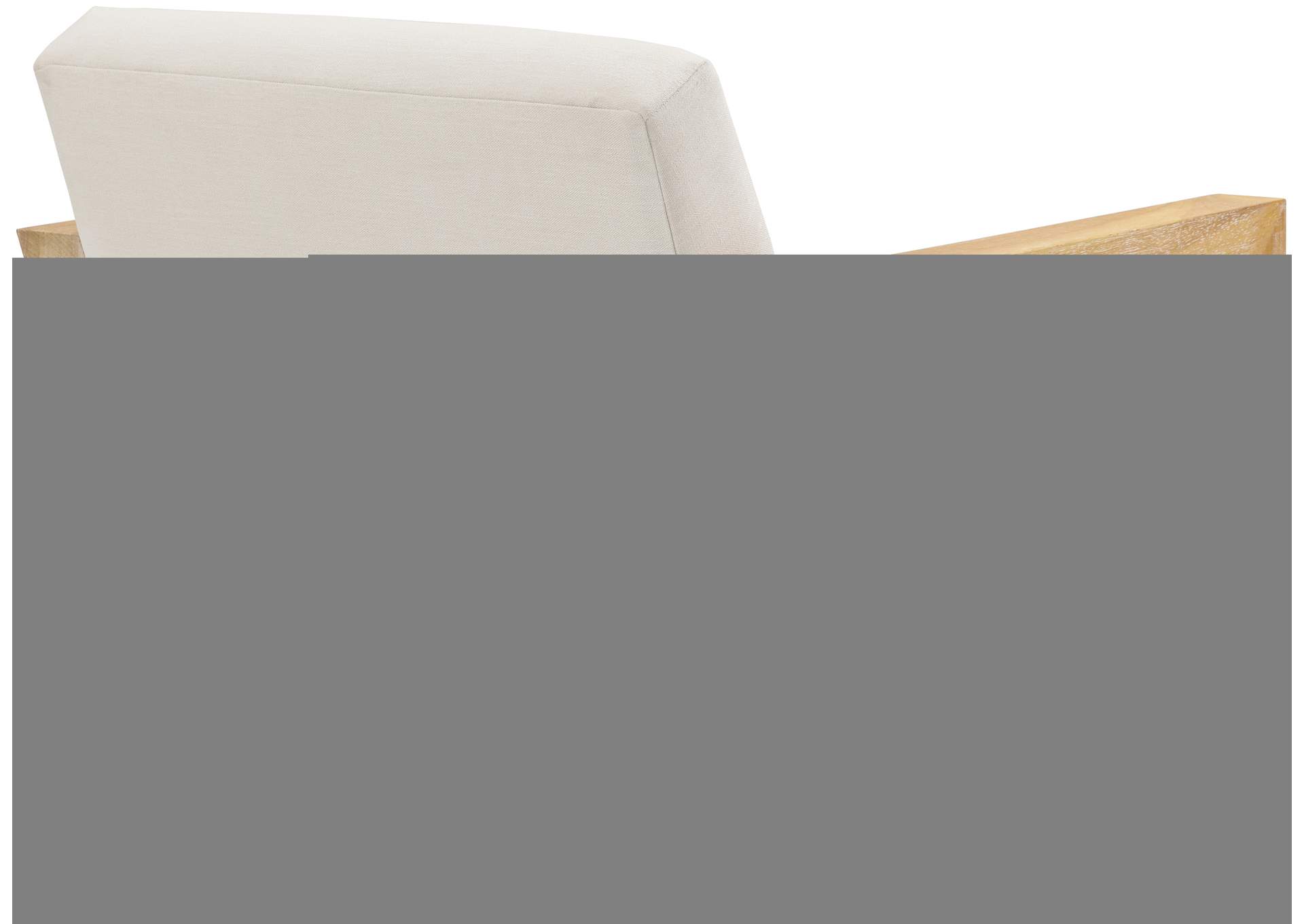 Ward Cream Linen Textured Fabric Accent Chair,Meridian Furniture