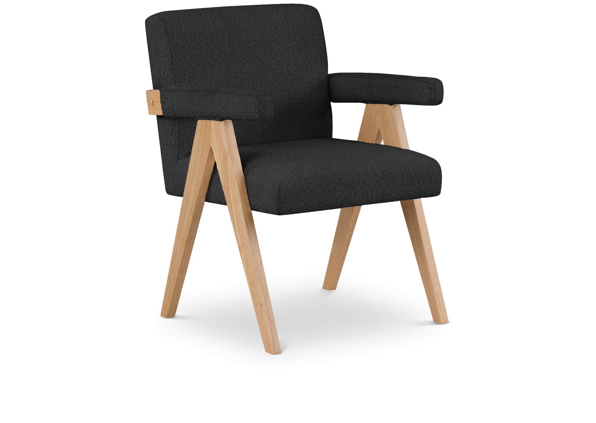 Woodloch Black Boucle Fabric Accent Chair,Meridian Furniture