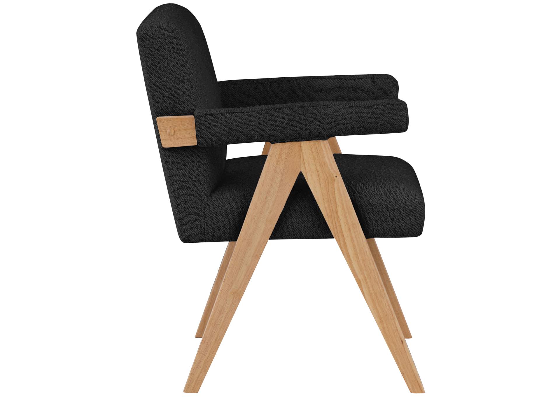 Woodloch Black Boucle Fabric Accent Chair,Meridian Furniture