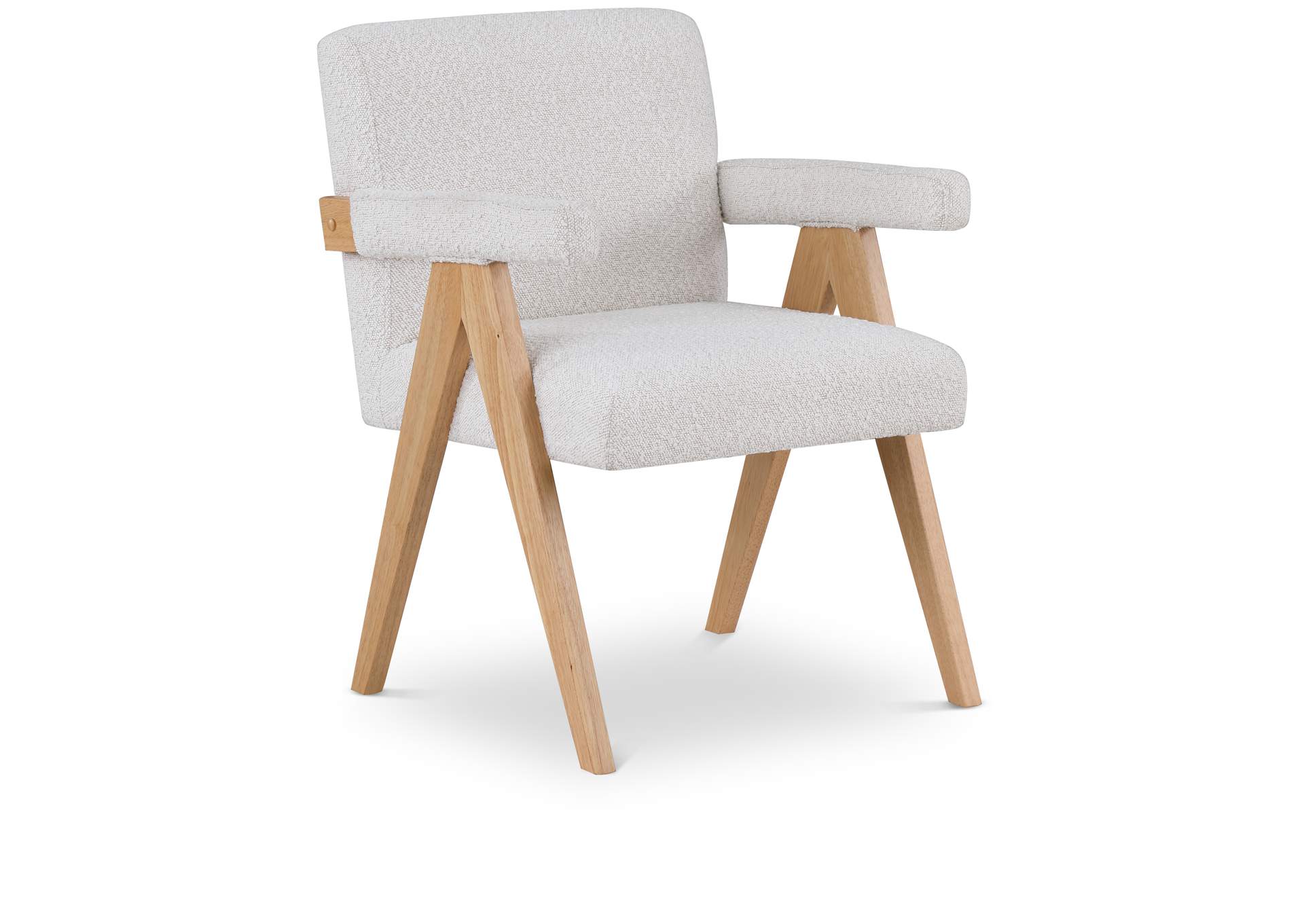 Woodloch Cream Boucle Fabric Accent Chair,Meridian Furniture