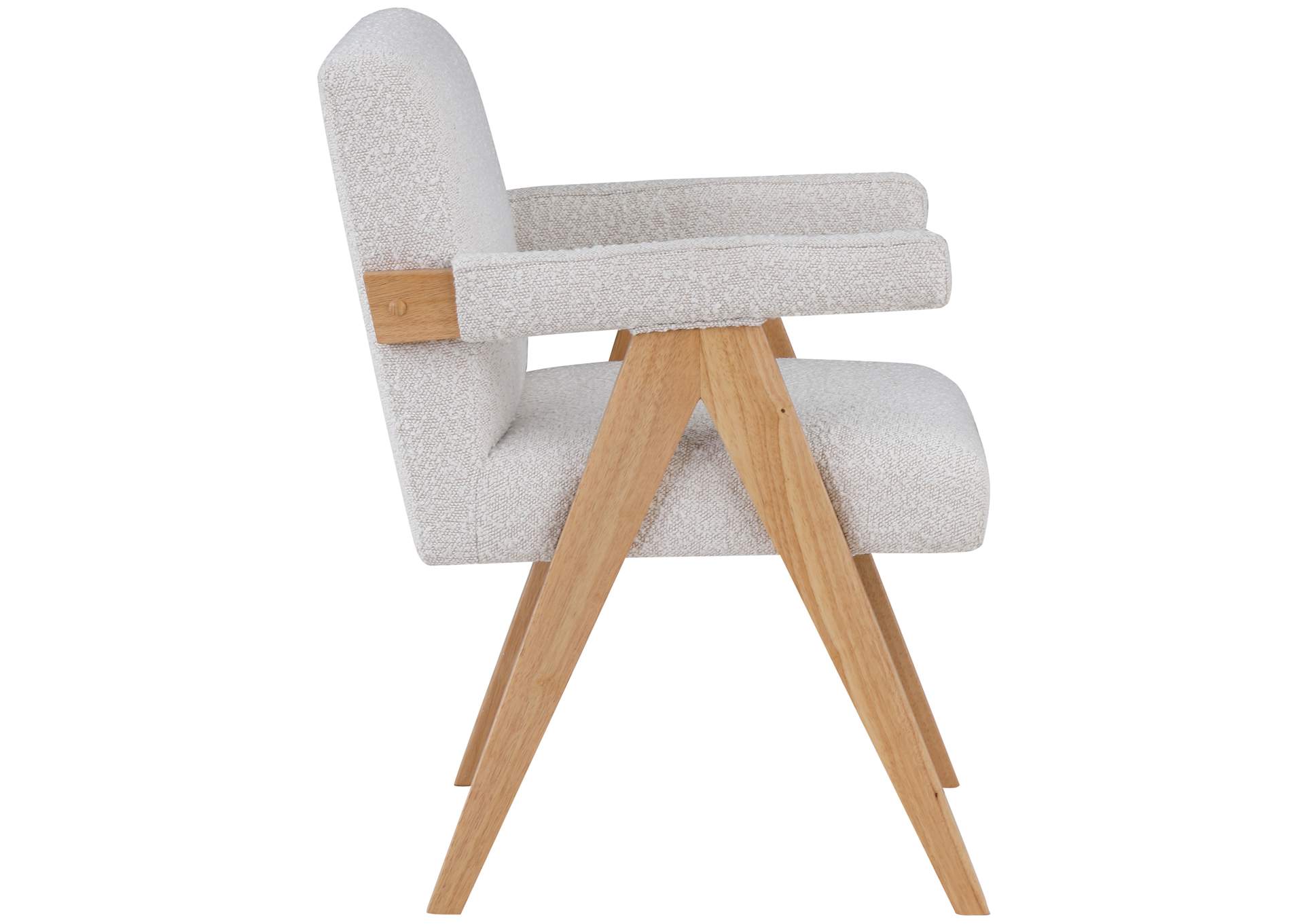 Woodloch Cream Boucle Fabric Accent Chair,Meridian Furniture