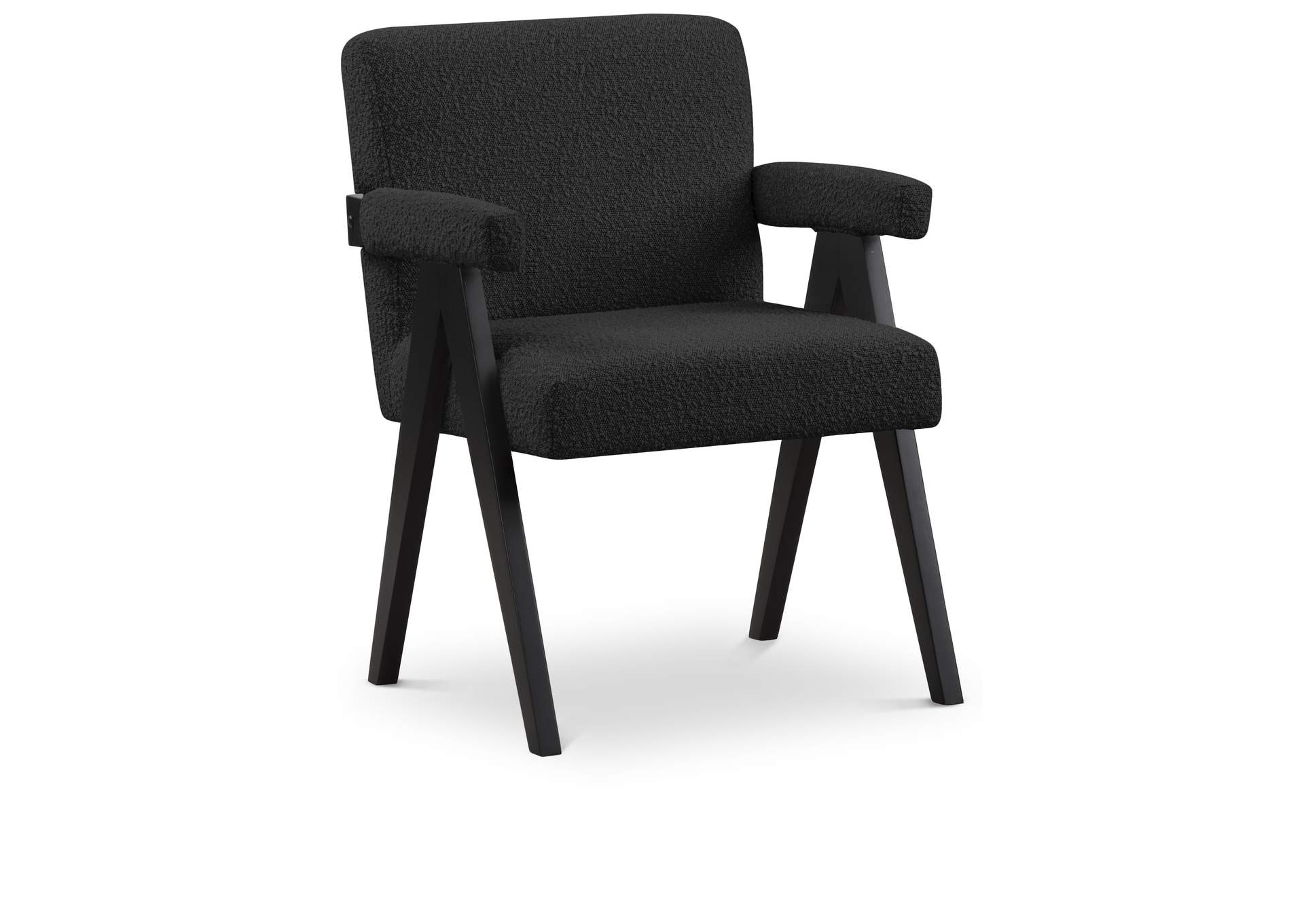 Woodloch Black Boucle Fabric Accent Chair,Meridian Furniture