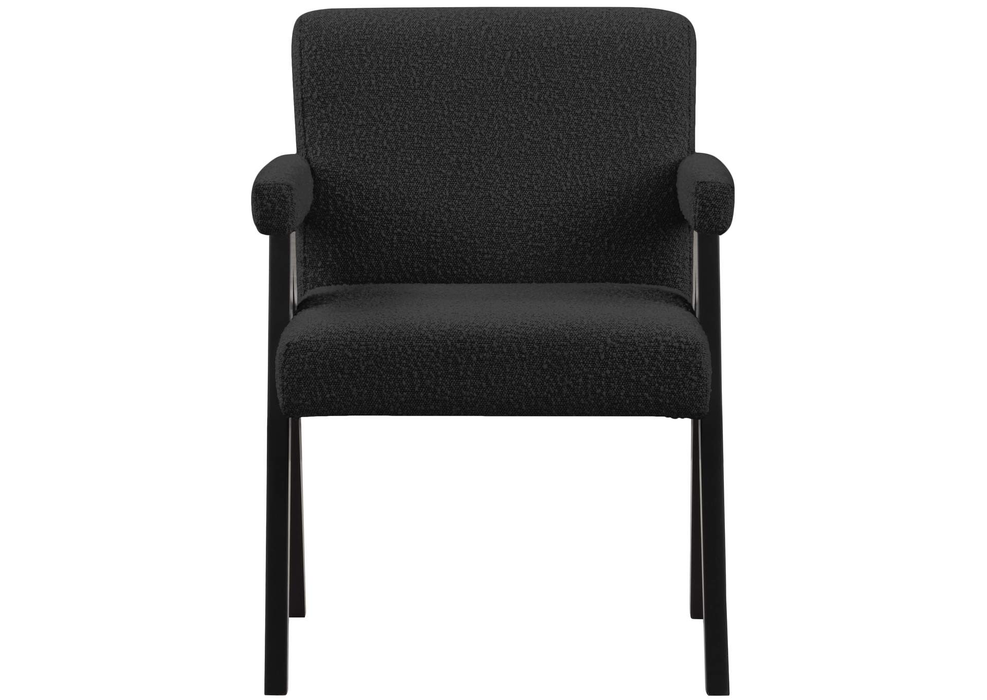 Woodloch Black Boucle Fabric Accent Chair,Meridian Furniture