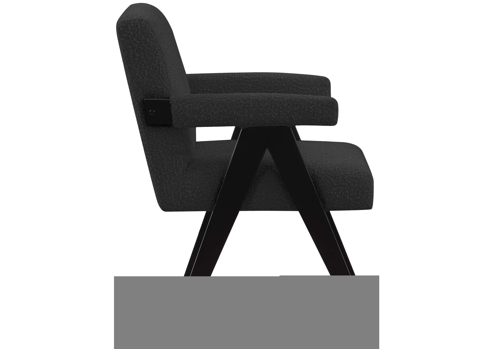 Woodloch Black Boucle Fabric Accent Chair,Meridian Furniture