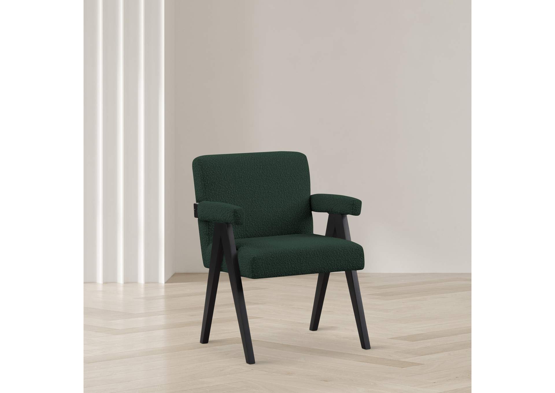 Woodloch Green Boucle Fabric Accent Chair,Meridian Furniture