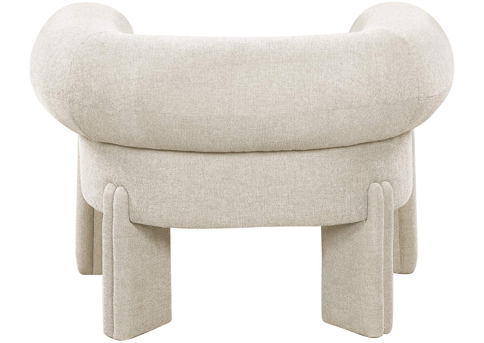 Stefano Beige Polyester Fabric Accent Chair,Meridian Furniture