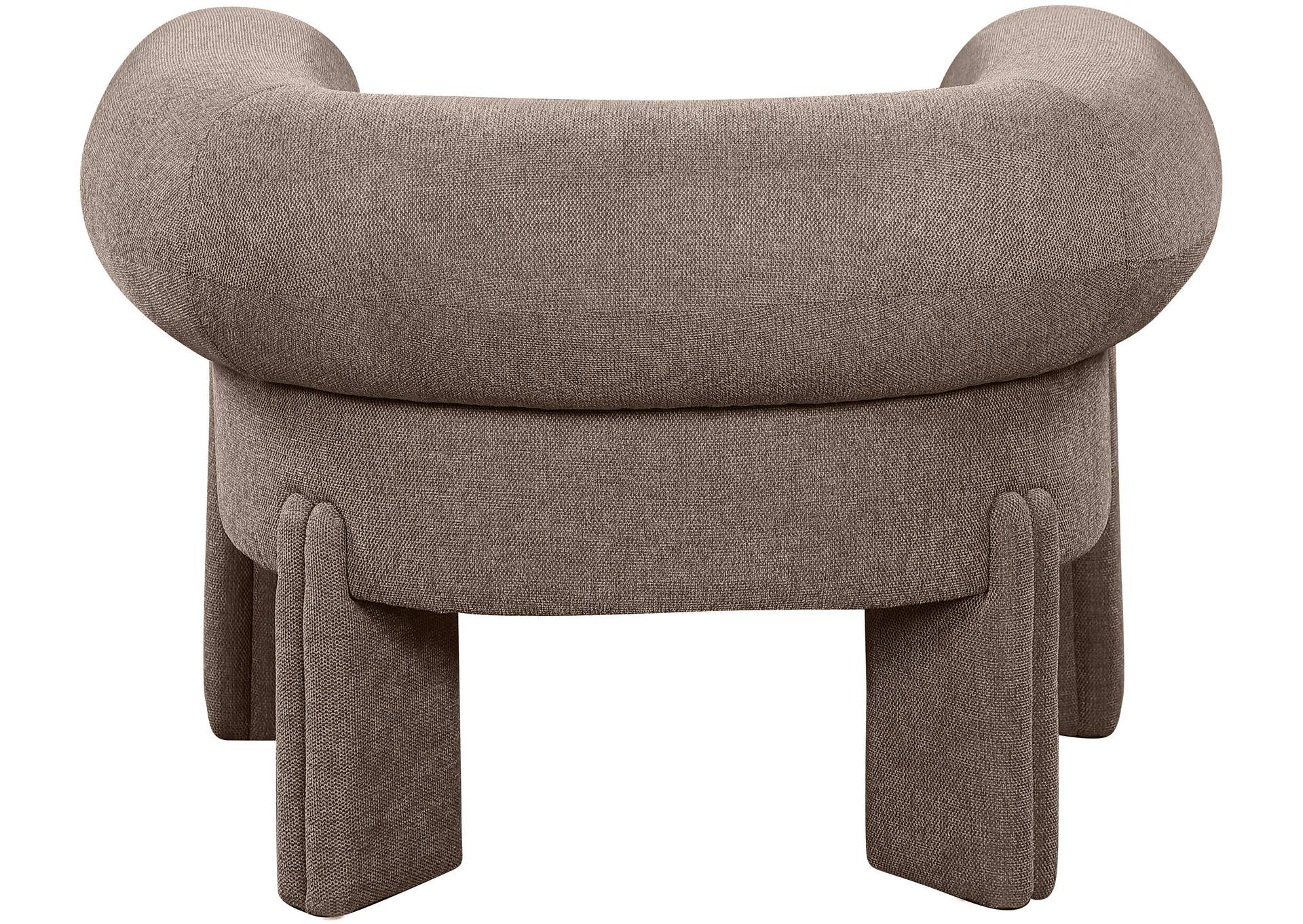 Stefano Brown Polyester Fabric Accent Chair,Meridian Furniture