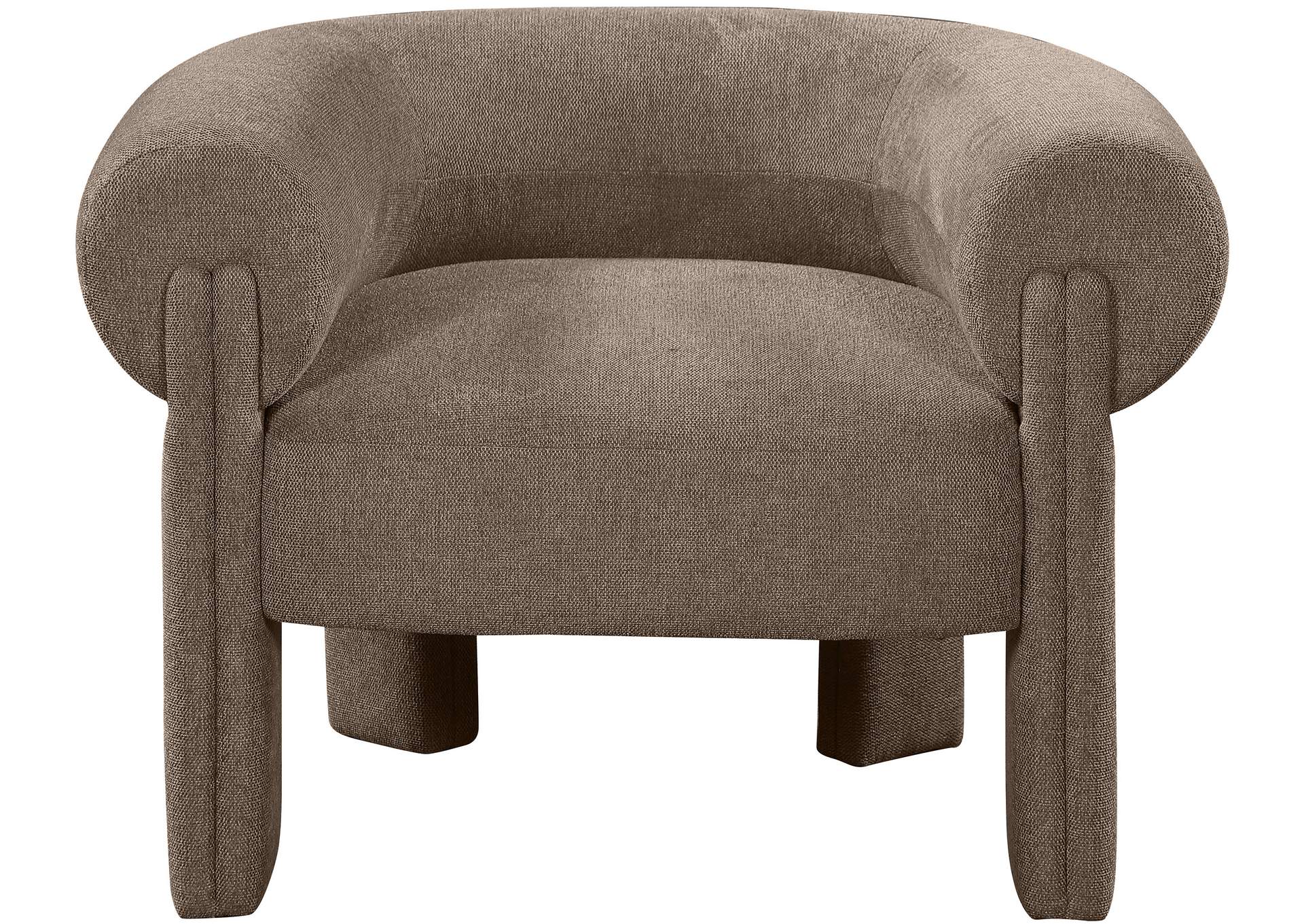 Stefano Brown Polyester Fabric Accent Chair,Meridian Furniture