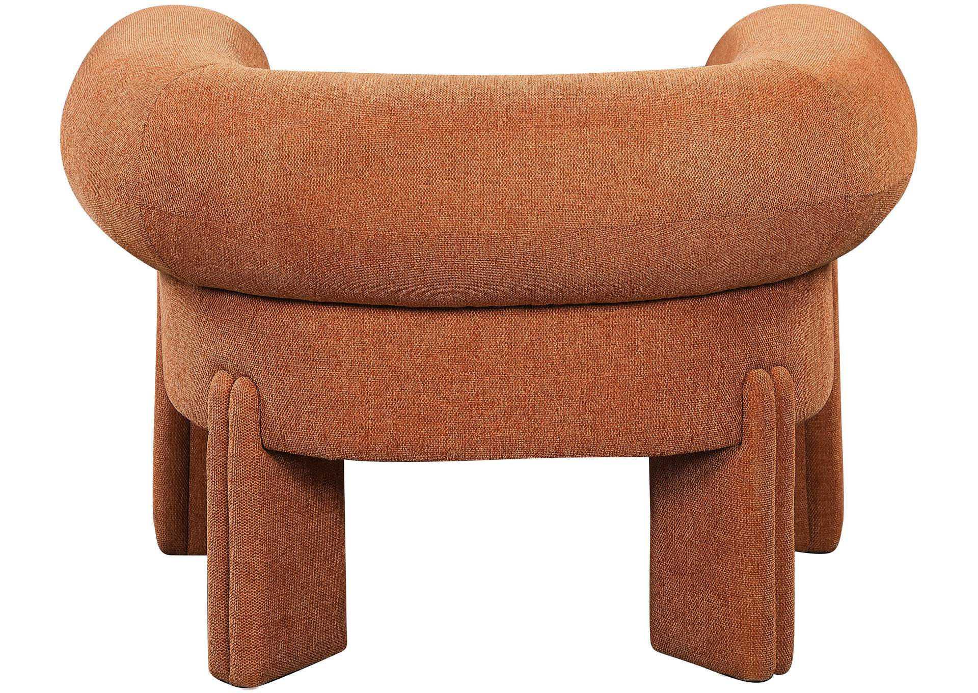 Stefano Cognac Polyester Fabric Accent Chair,Meridian Furniture