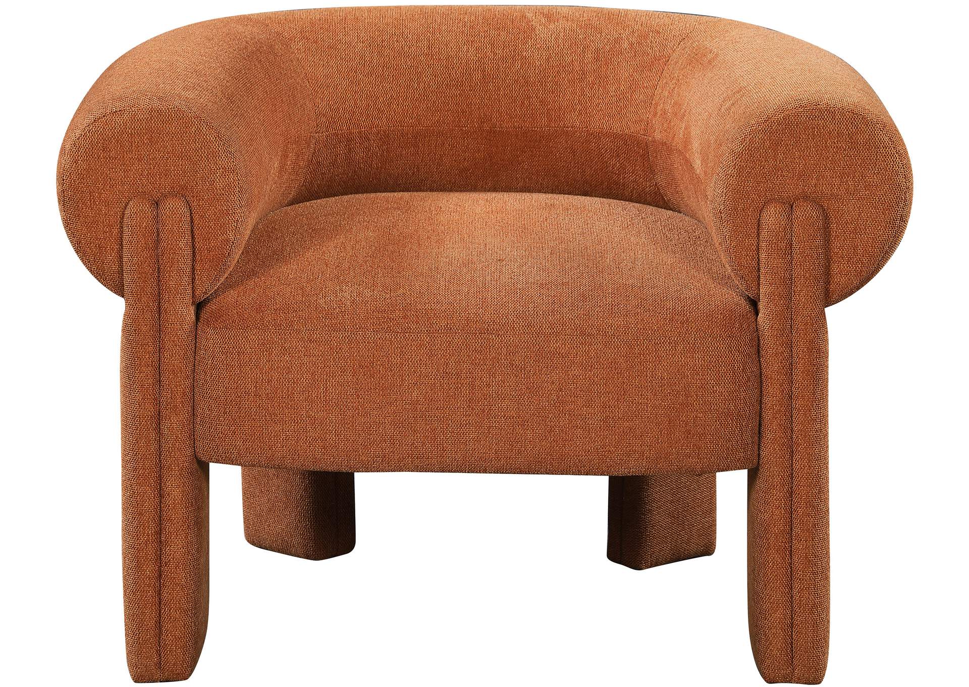 Stefano Cognac Polyester Fabric Accent Chair,Meridian Furniture